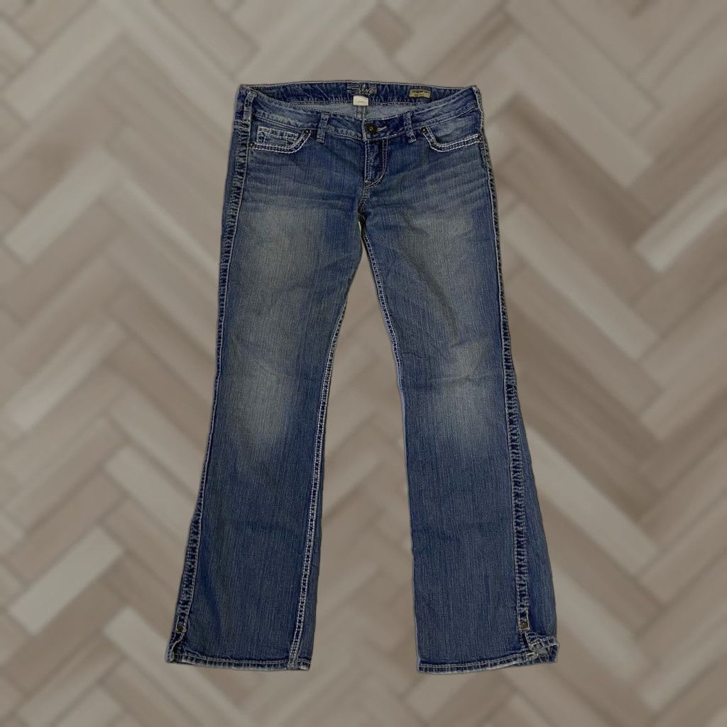 Silver Frances Womens Bootcut Jeans Stretch Denim 30x31