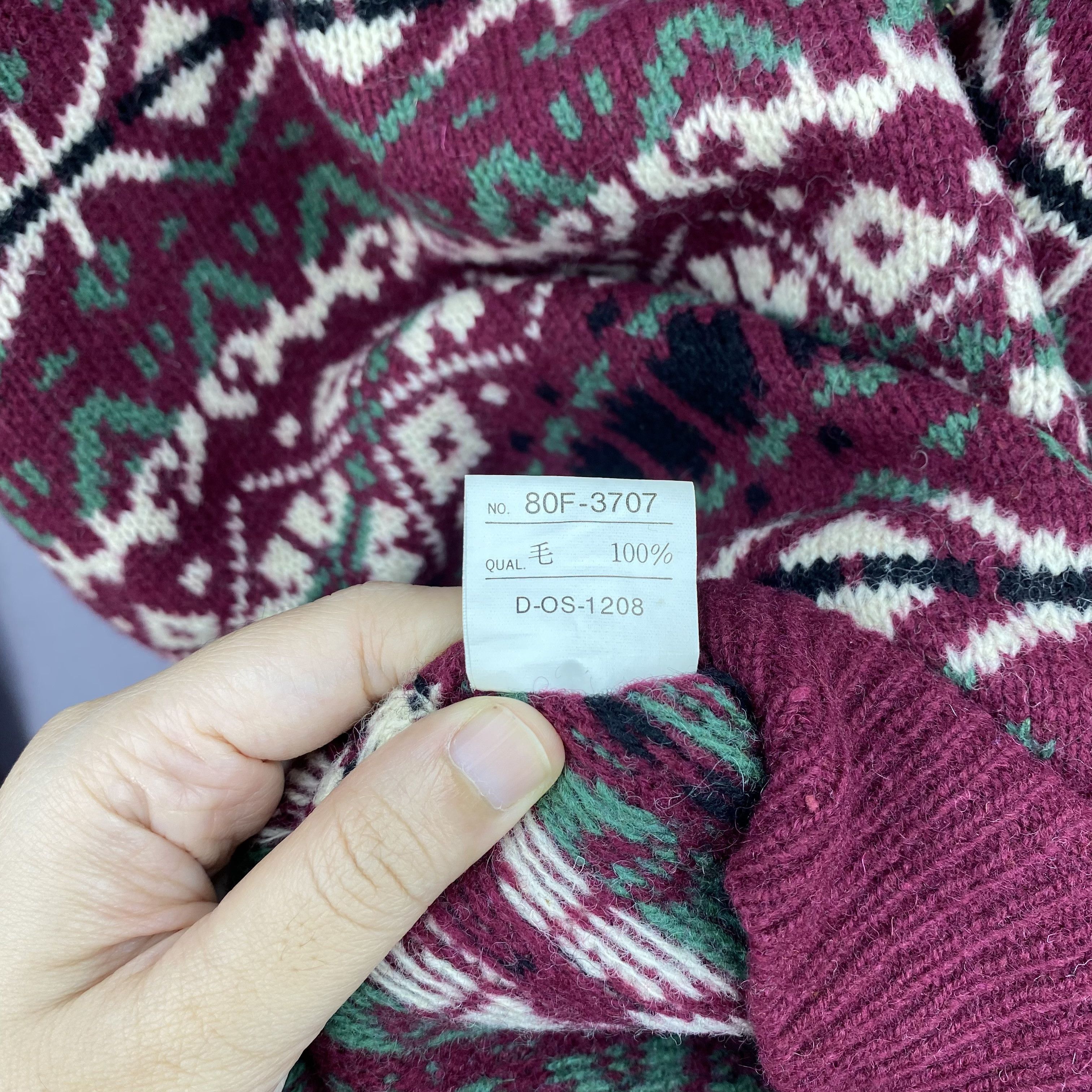 Japanese Brand Vintage North Field Knit Wool Sweater Fair Isle Pullover Size US S / EU 44-46 / 1 - 6 Thumbnail