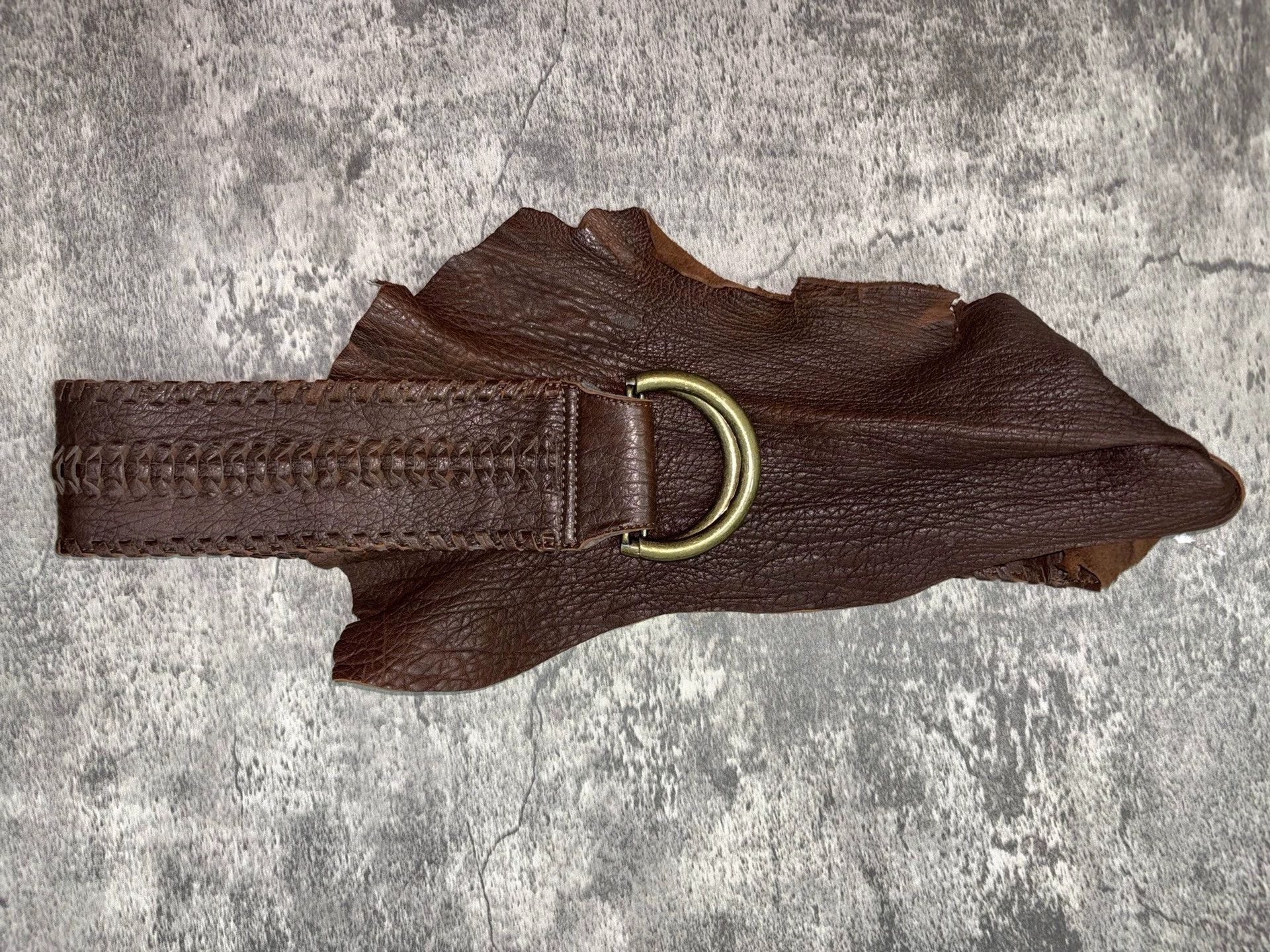 Cobra COBRA Vtg Visual Kei Handmade Leather Weave Waist Belt Size ONE SIZE - 3 Thumbnail