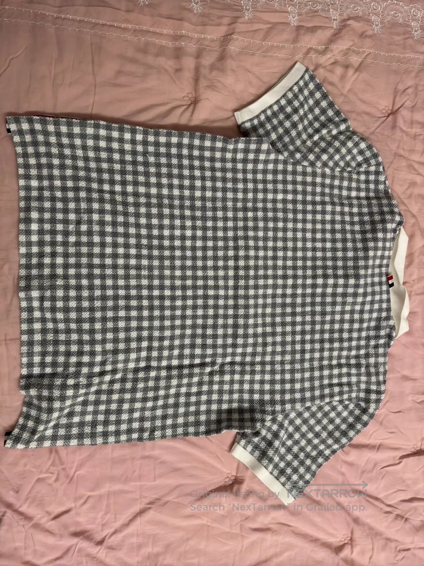 Thom Browne Thom Browne Check Patch Short Sleeve Polo. Size US XL / EU 56 / 4 - 2 Thumbnail