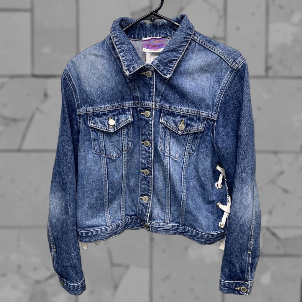 Vintage Urban Renewal Denim Jacket Women Blue Button Front Size S Cotton Regular Jacket, Women, Denim, Button Front, Casual Size 28" / US 6 / IT 42 - 1 Thumbnail