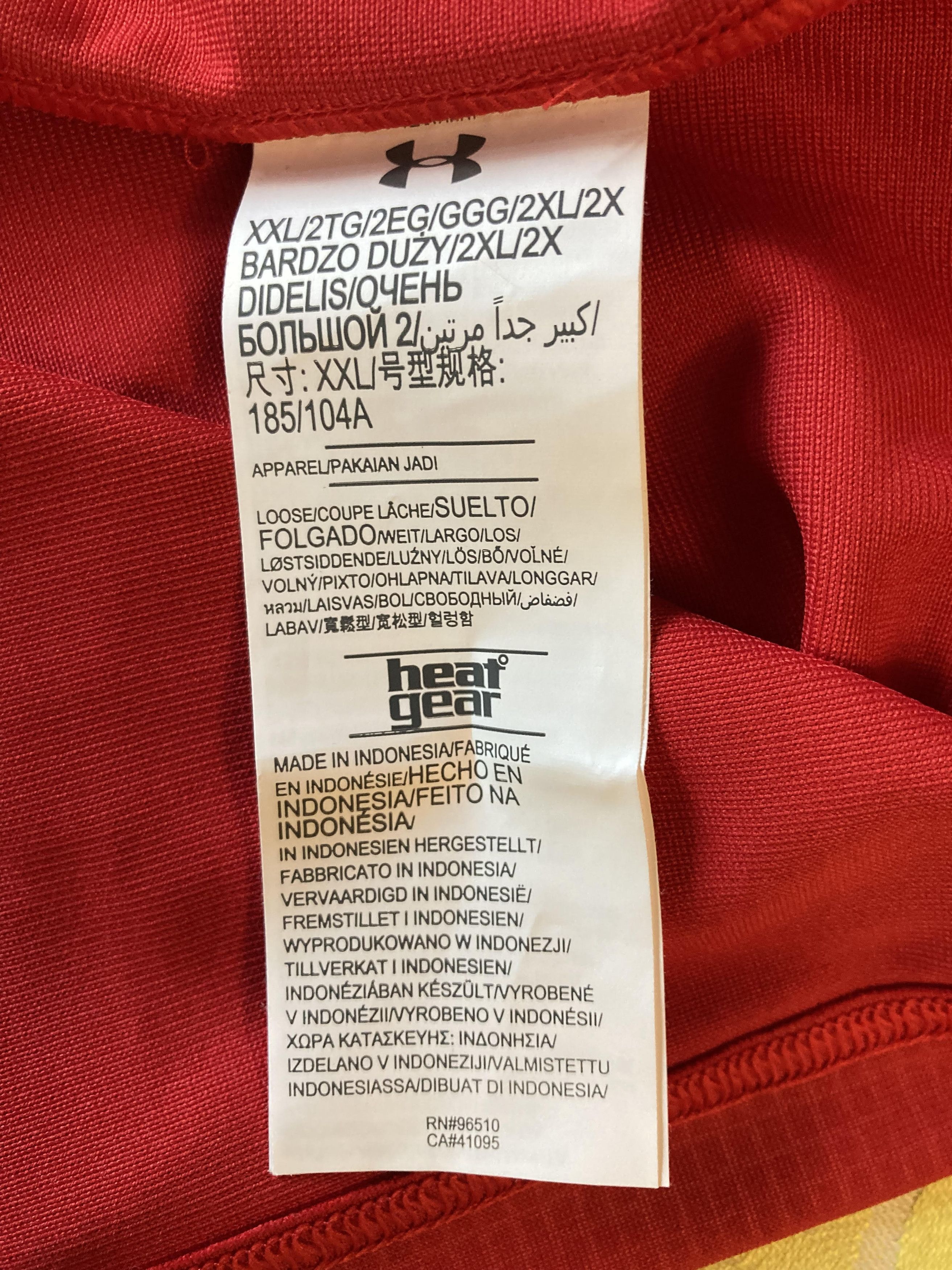 Under Armour Under Armour Rugby Wales National Team WRU Jersey 2016 Home Size US XXL / EU 58 / 5 - 8 Thumbnail