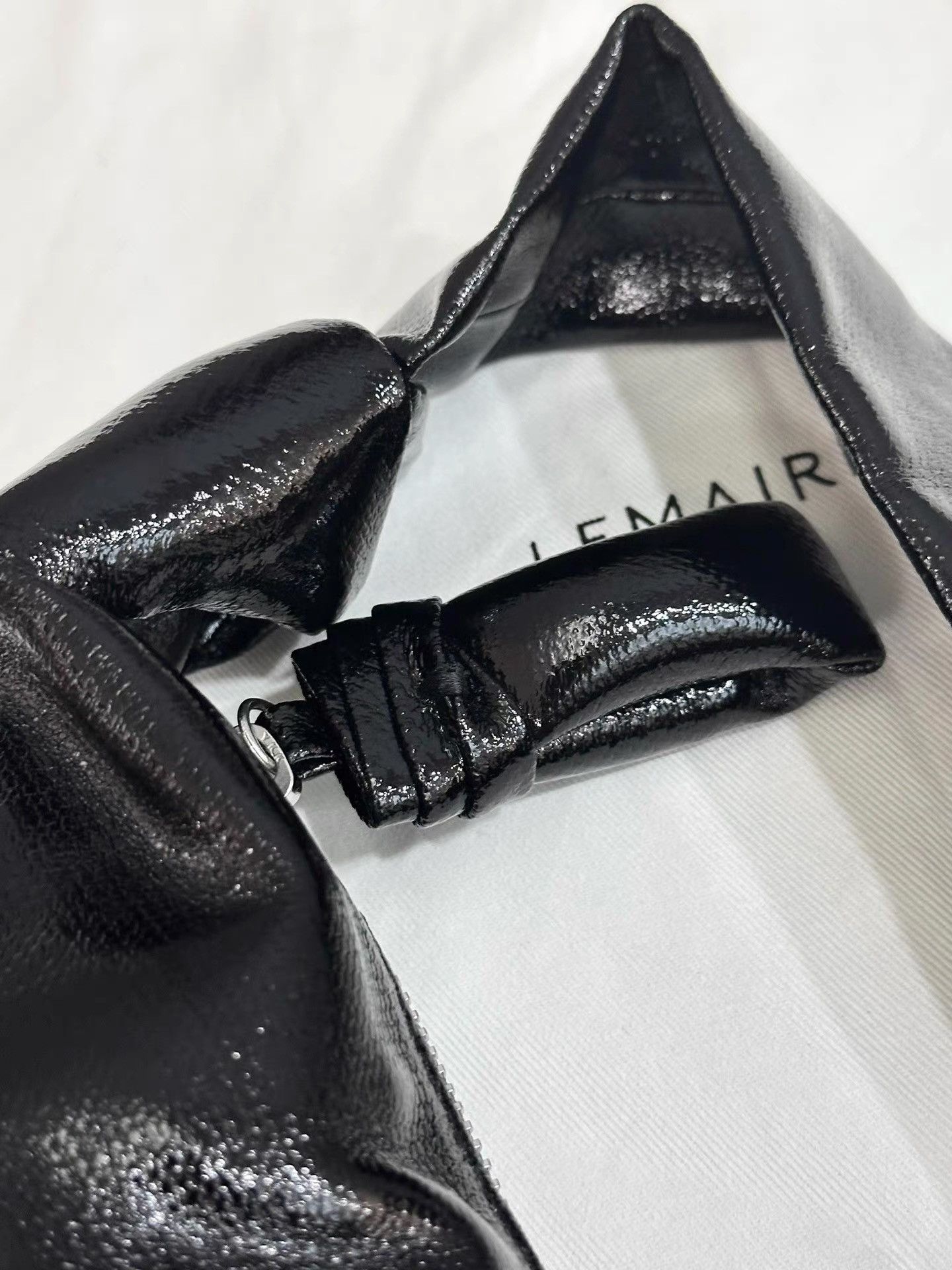 Lemaire LEMAIRE Small Coated Black Croissant Bag K34 Size ONE SIZE - 5 Thumbnail