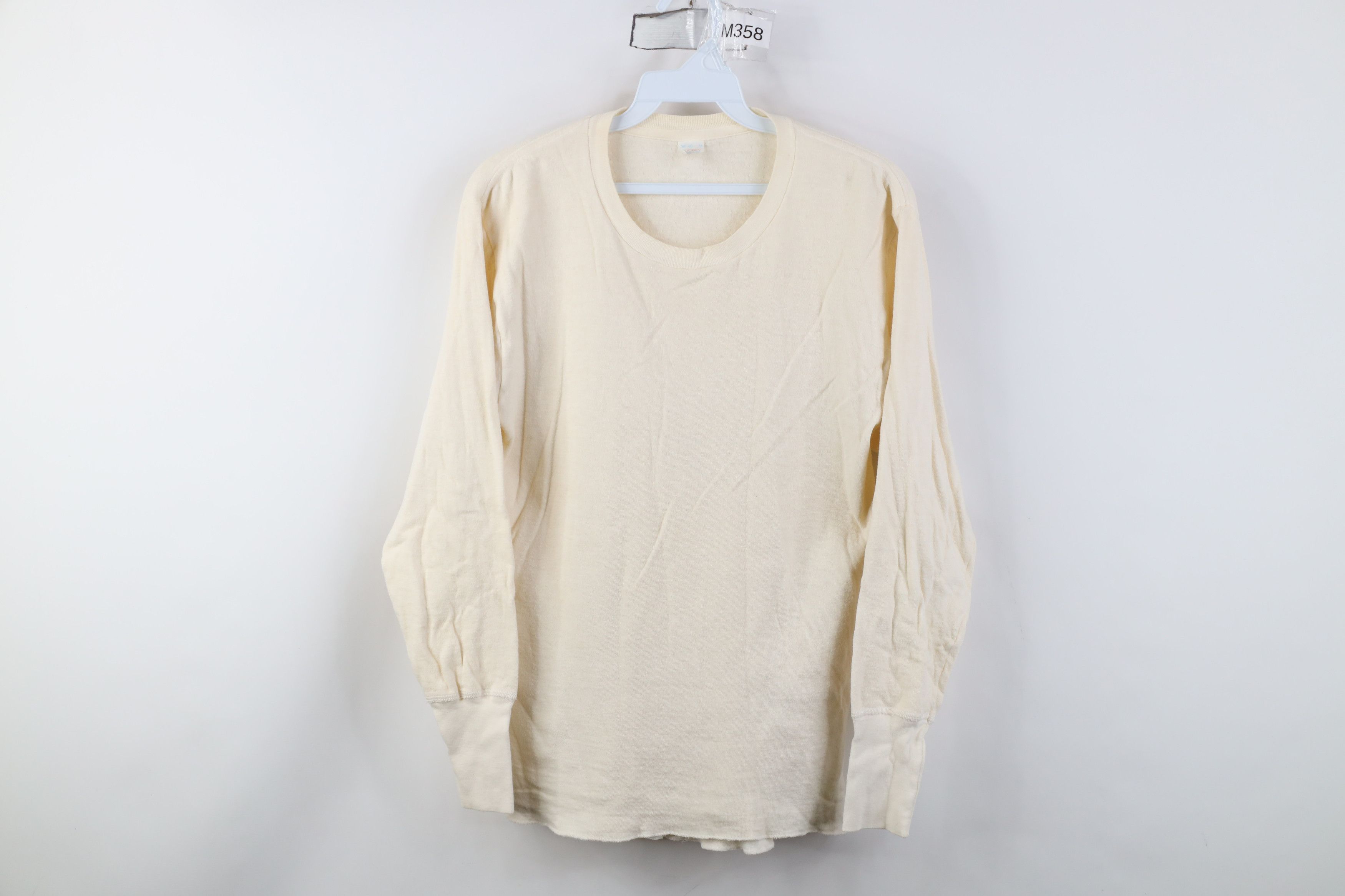 Vintage Vintage 70s Double Wall Thermal Knit Wool Blend T-Shirt USA Size US M / EU 48-50 / 2 - 1 Thumbnail