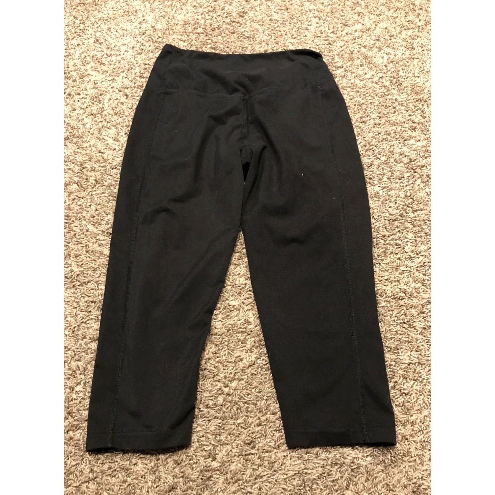 Vintage BCG Womens M Capri Leggings Black Polyester Blend 26 Inseam 18” Skinny Yoga Gym & Training Athleisure v2 Size 32" / US 10 / IT 46 - 3 Thumbnail