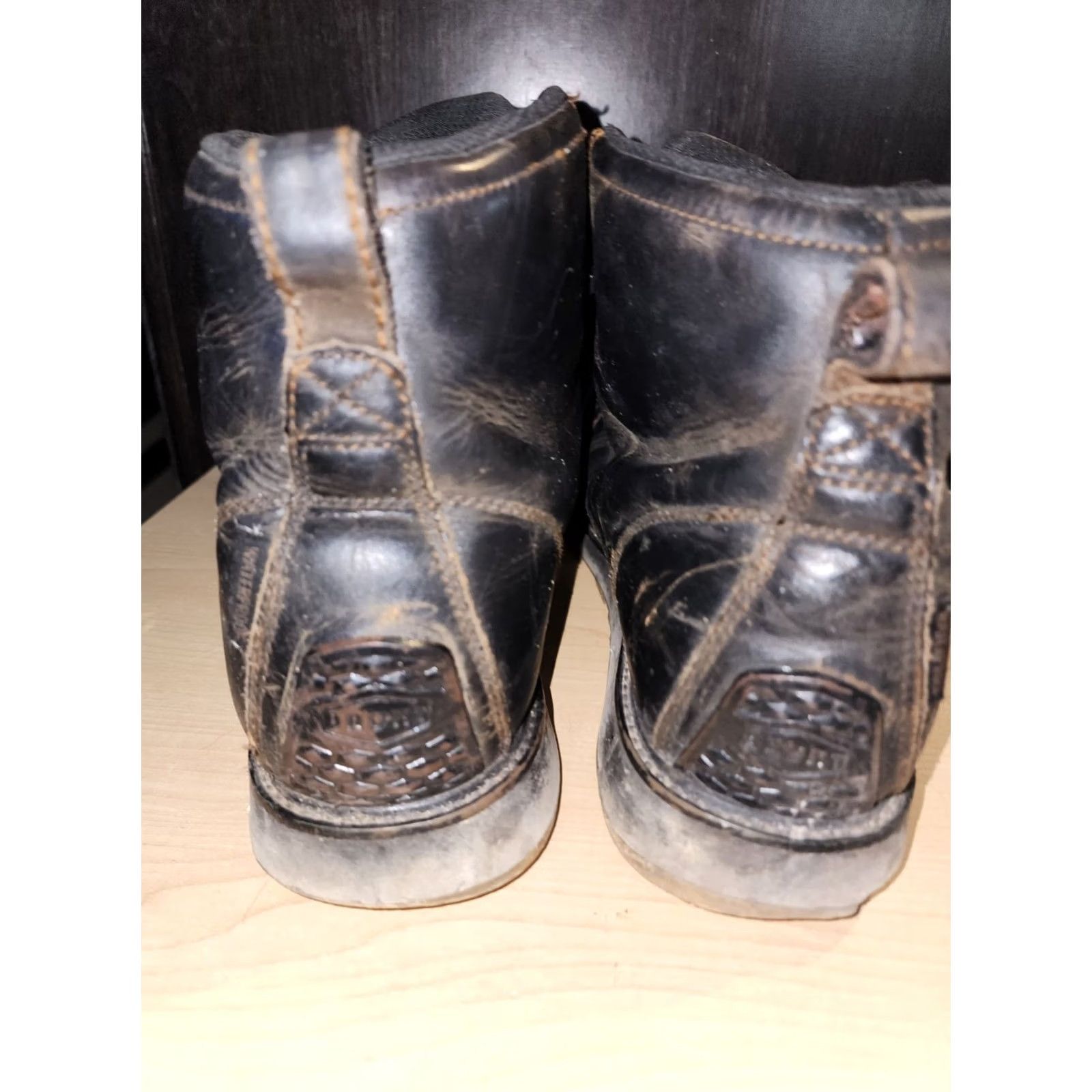 Vintage Brunt Boots Workwear The Marin Mens 11.5 Black Leather Waterproof Comp Toe Work Boots Size US 12 / EU 45 - 4 Thumbnail