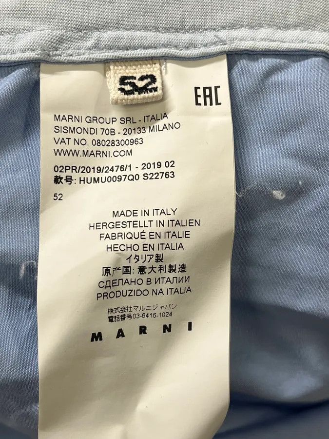 Marni AW2019 Marni Two Tone Blue Longsleeves Shirt Size US M / EU 48-50 / 2 - 8 Thumbnail
