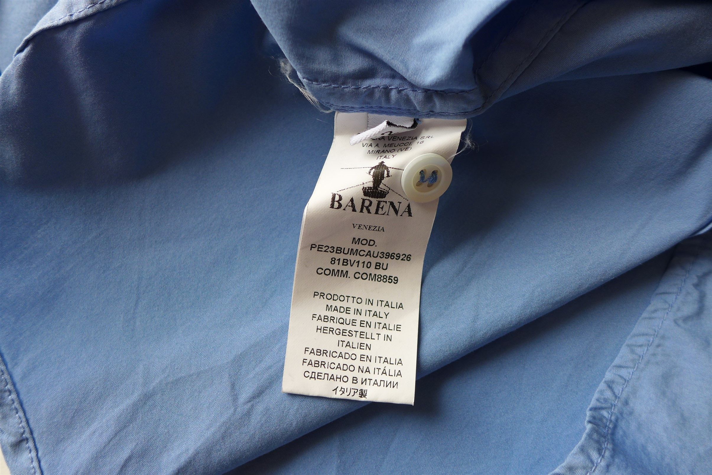 Barena Barena Coppi Supio Shirt -- Sky Blue Cotton Size US L / EU 52-54 / 3 - 16 Thumbnail