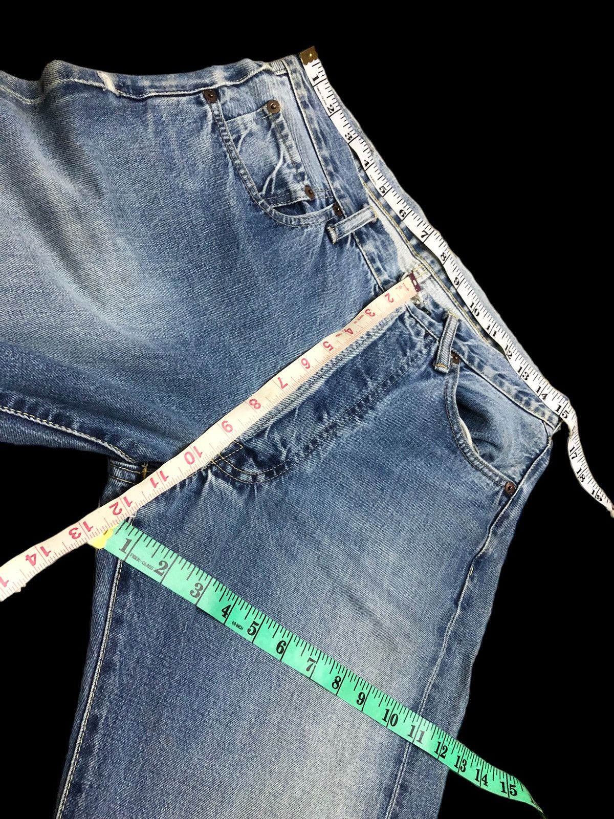 Denime DENIME JAPAN SELVEDGE DISTRESSED JEANS Size US 30 / EU 46 - 15 Thumbnail