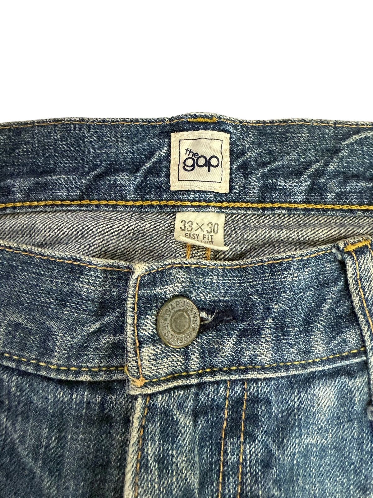 Gap Vintage Y2K Gap Baggy Distressed Nice Design Denim Jeans Size US 33 - 3 Thumbnail