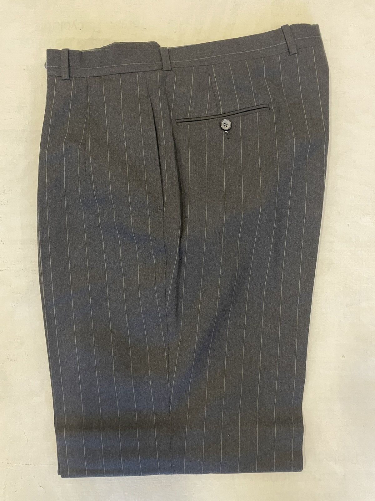 Aquascutum × Vintage Striped 3-Piece Wool Suit Size 44L - 11 Thumbnail