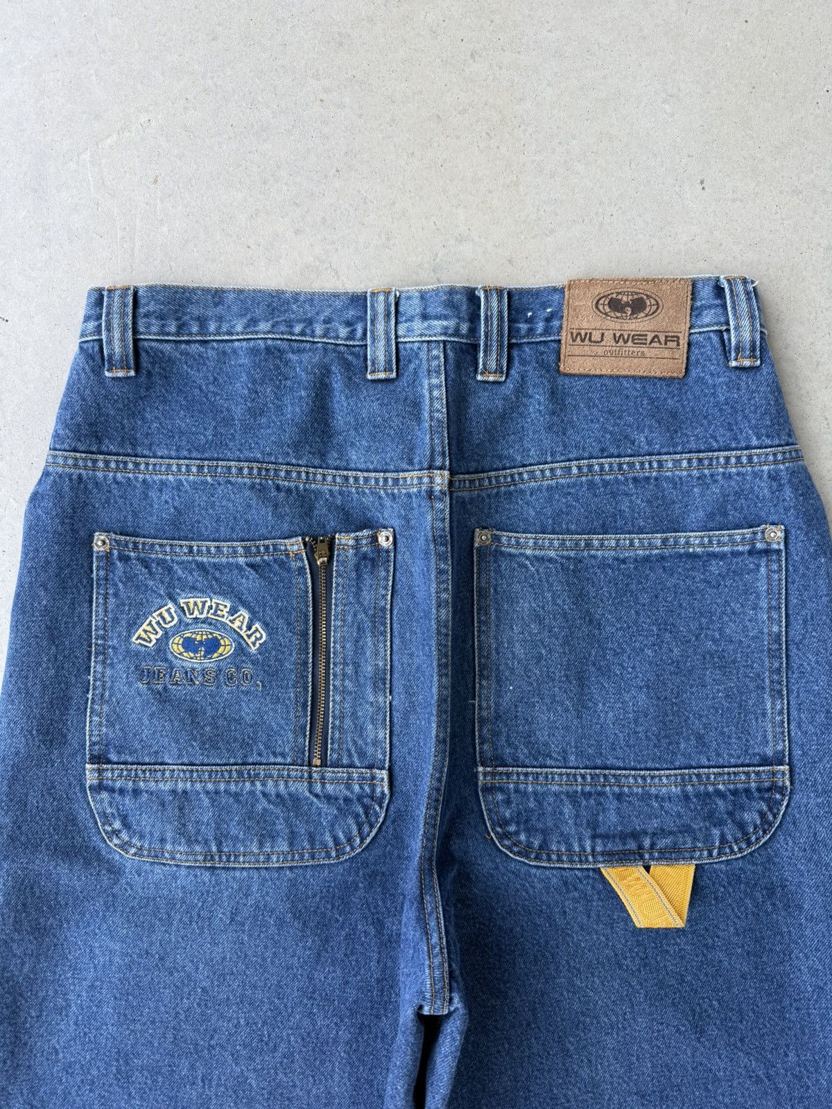 Vintage × Wu-Tang Clan Vintage Y2K Wuwear Embroidered Baggy Denim Jean Shorts Size US 36 / EU 52 - 3 Thumbnail