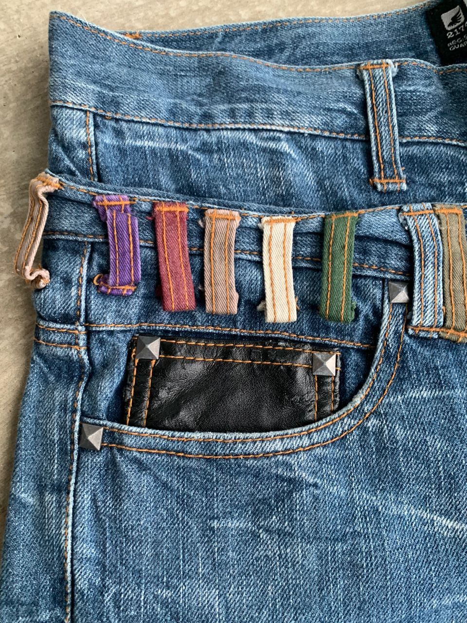 Designer × Japanese Brand Double Waist Crazy Lightning Wash Jeans Size US 32 / EU 48 - 13 Thumbnail