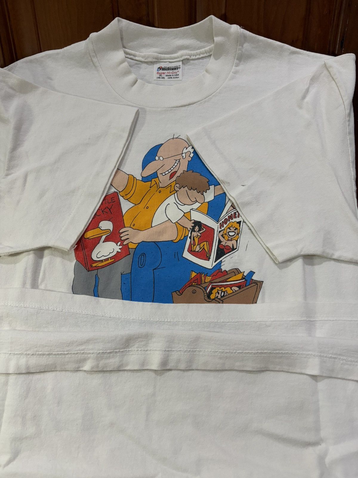Vintage Vintage 1989 Mr. Grandpa Jim Benton Art Tee Size US XL / EU 56 / 4 - 3 Thumbnail