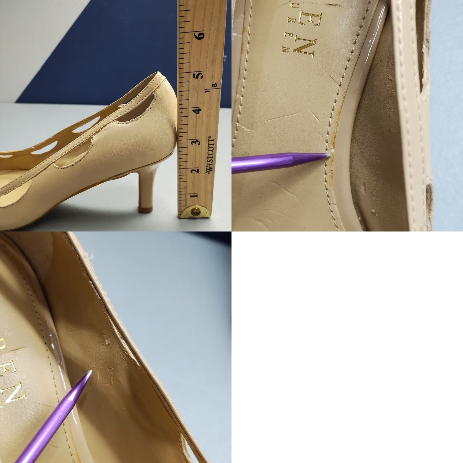 Ralph Lauren Lauren Ralph Lauren Evil Pump Heels Womens 7.5B Tan Leather Pointed Toe Slip On Size 7.5 Womens Pump Tan Leather Heel Stiletto Size US 8 / IT 38 - 8 Thumbnail