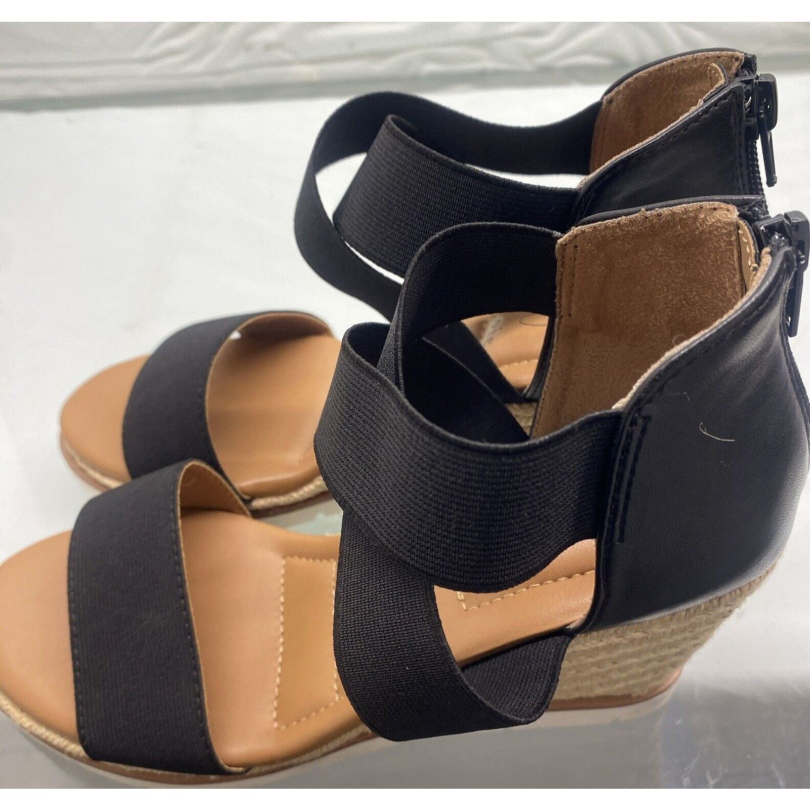 Joie Joie Women Ginger Slingbacks Espadrille Wedges Black Size 8M Size US 8 / IT 38 - 7 Thumbnail
