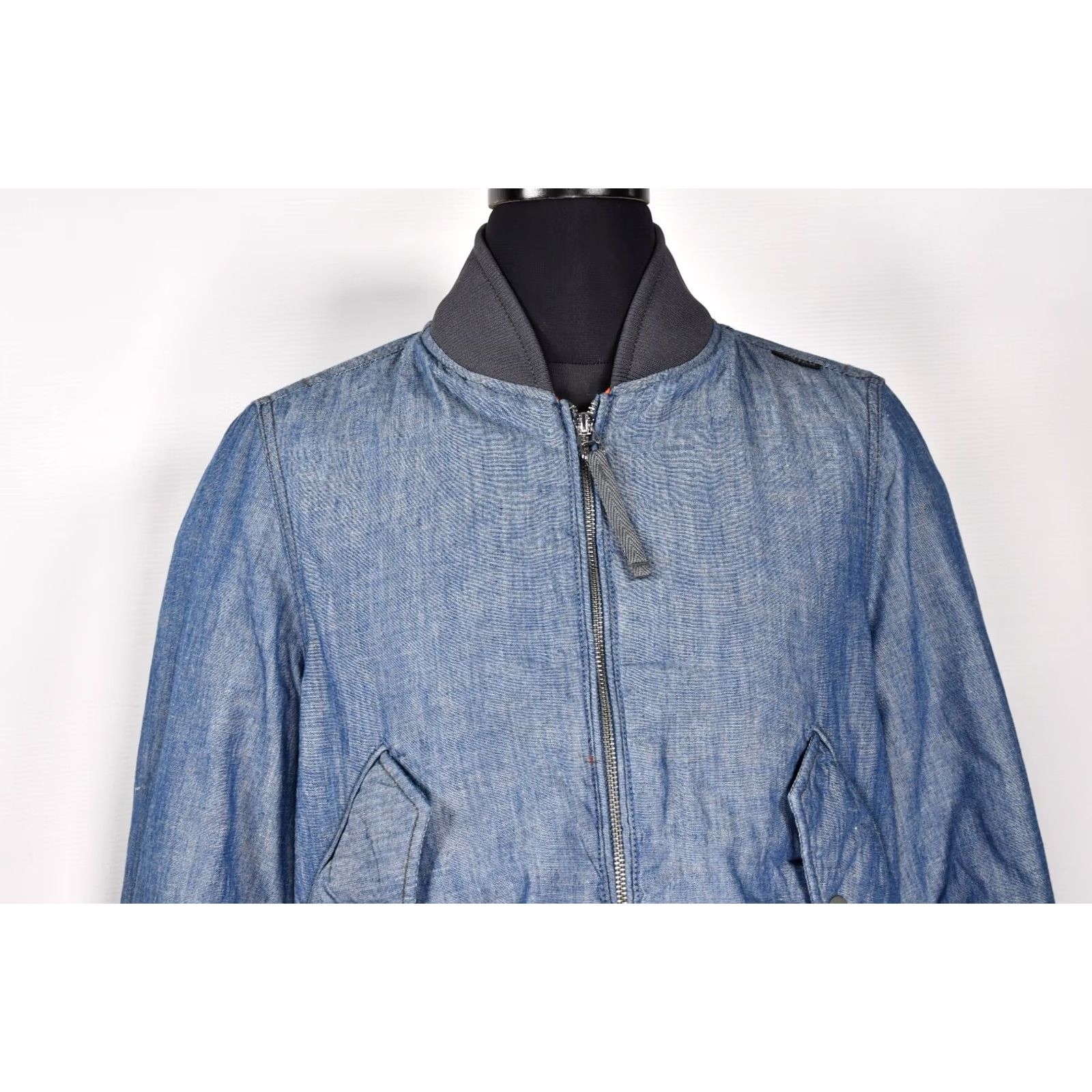G-Star G-Star Raw Jacket Women's S Chambray Indigo Padded Drawstring Bomber Imperial Chambray Indigo Jacket Women S Size S / US 4 / IT 40 - 3 Thumbnail