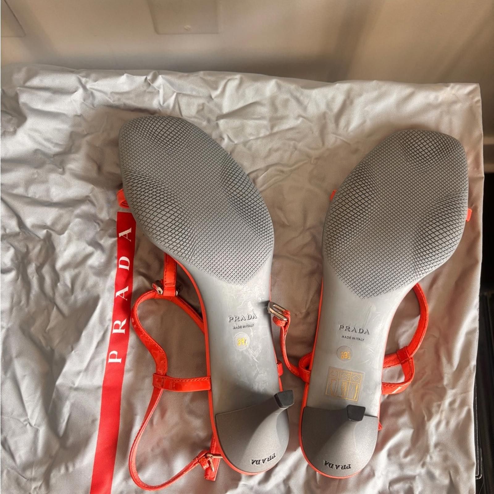 Prada Prada Orange leather sandals Size US 8 / IT 38 - 3 Thumbnail
