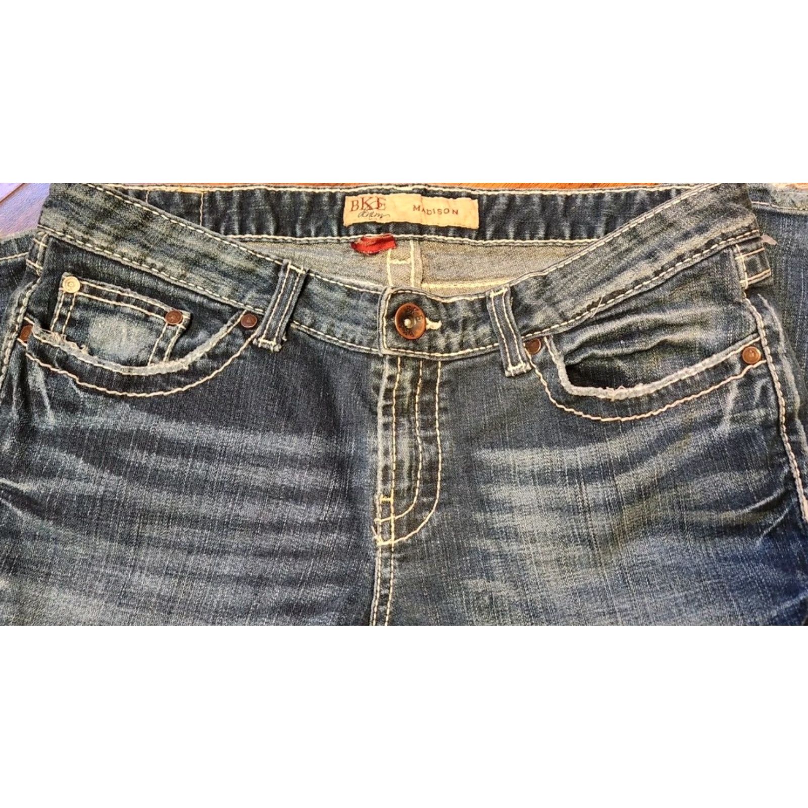 Vintage BKE Madison Jeans Women’s 32x33.5 Stretch Bootcut Denim Blue 5-Pocket Regular Jeans Women’s Size 24" / US 00 / IT 34 - 6 Thumbnail