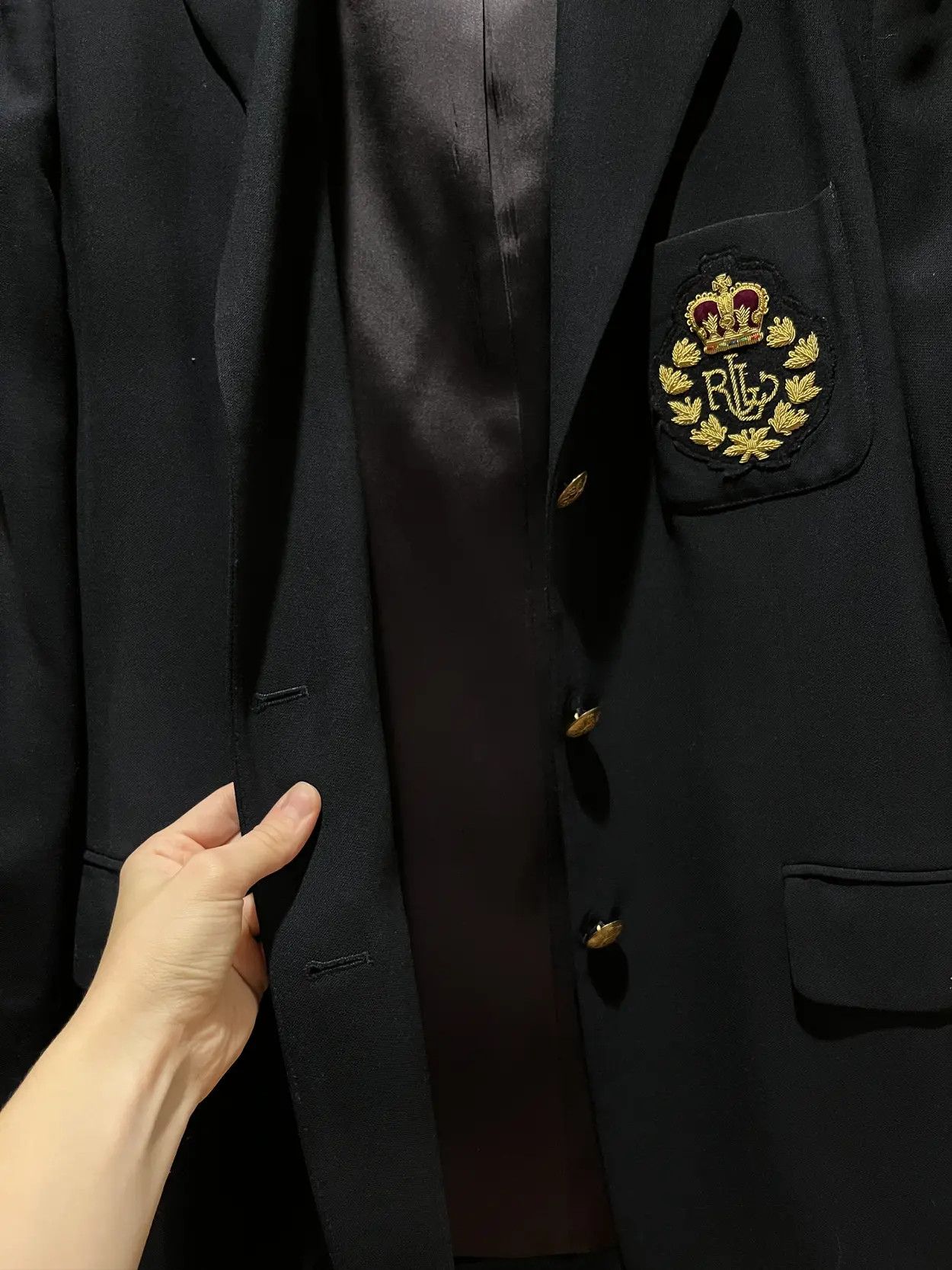 Lauren Ralph Lauren × Polo Ralph Lauren × Ralph Lauren Ralph Lauren Blazer w/ Crest & Crown Size L / US 10 / IT 46 - 2 Thumbnail