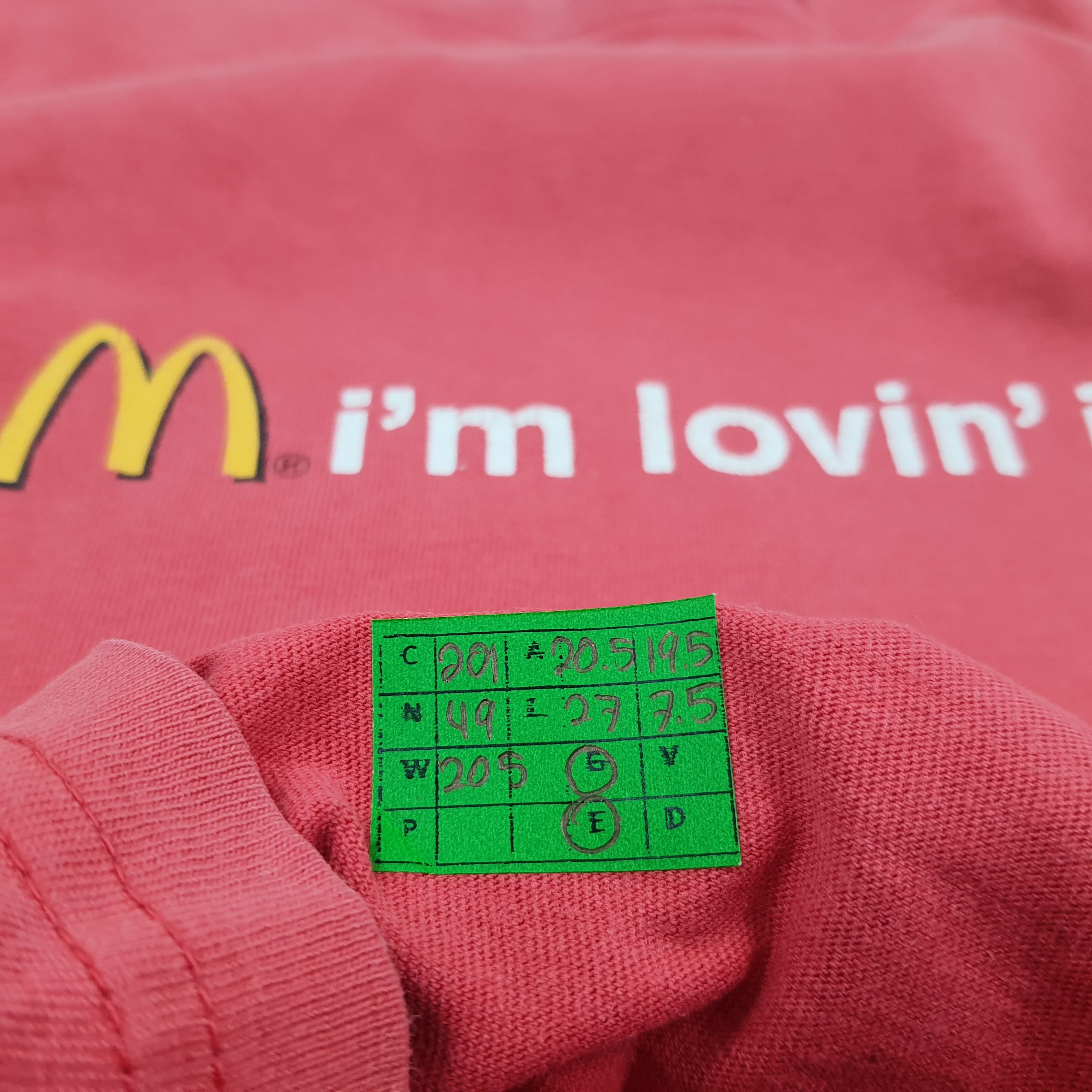 Vintage Vintage McDonald McD Promo I'm Loving'it Tshirt Size US M / EU 48-50 / 2 - 7 Thumbnail