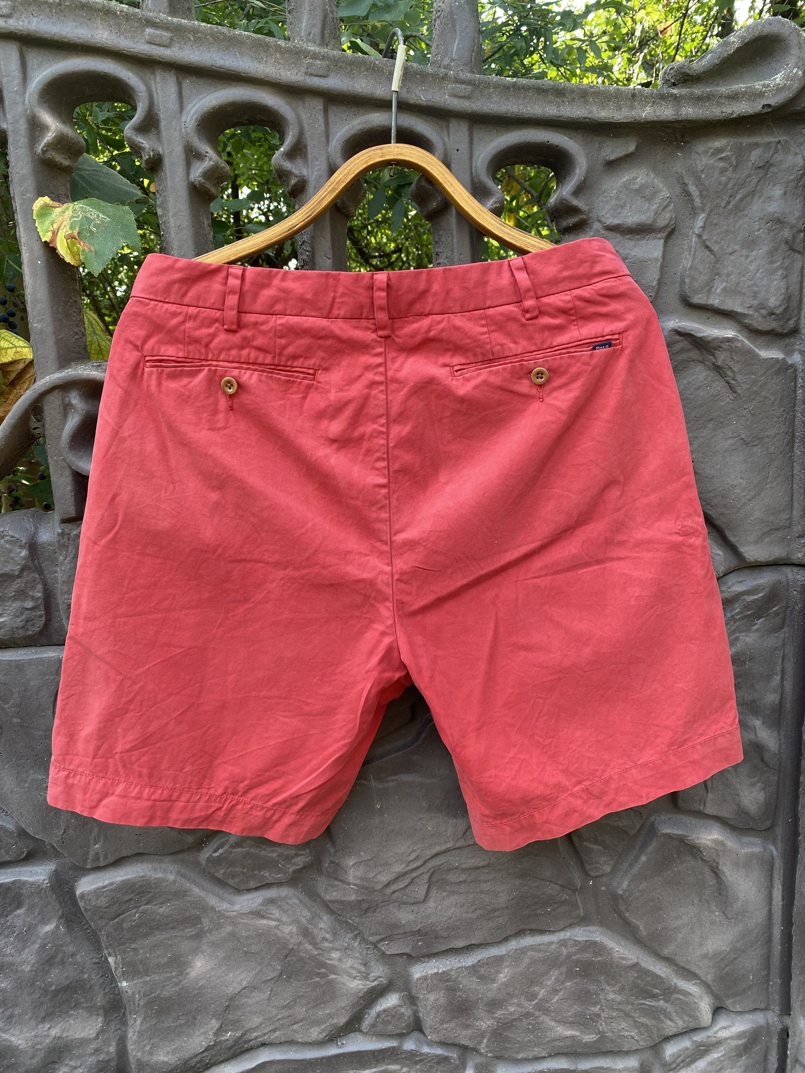 Polo Ralph Lauren × Vintage Polo Ralph Lauren Mens Chino shorts Sz 34 Pink 100% Cotton Size US 34 / EU 50 - 8 Thumbnail