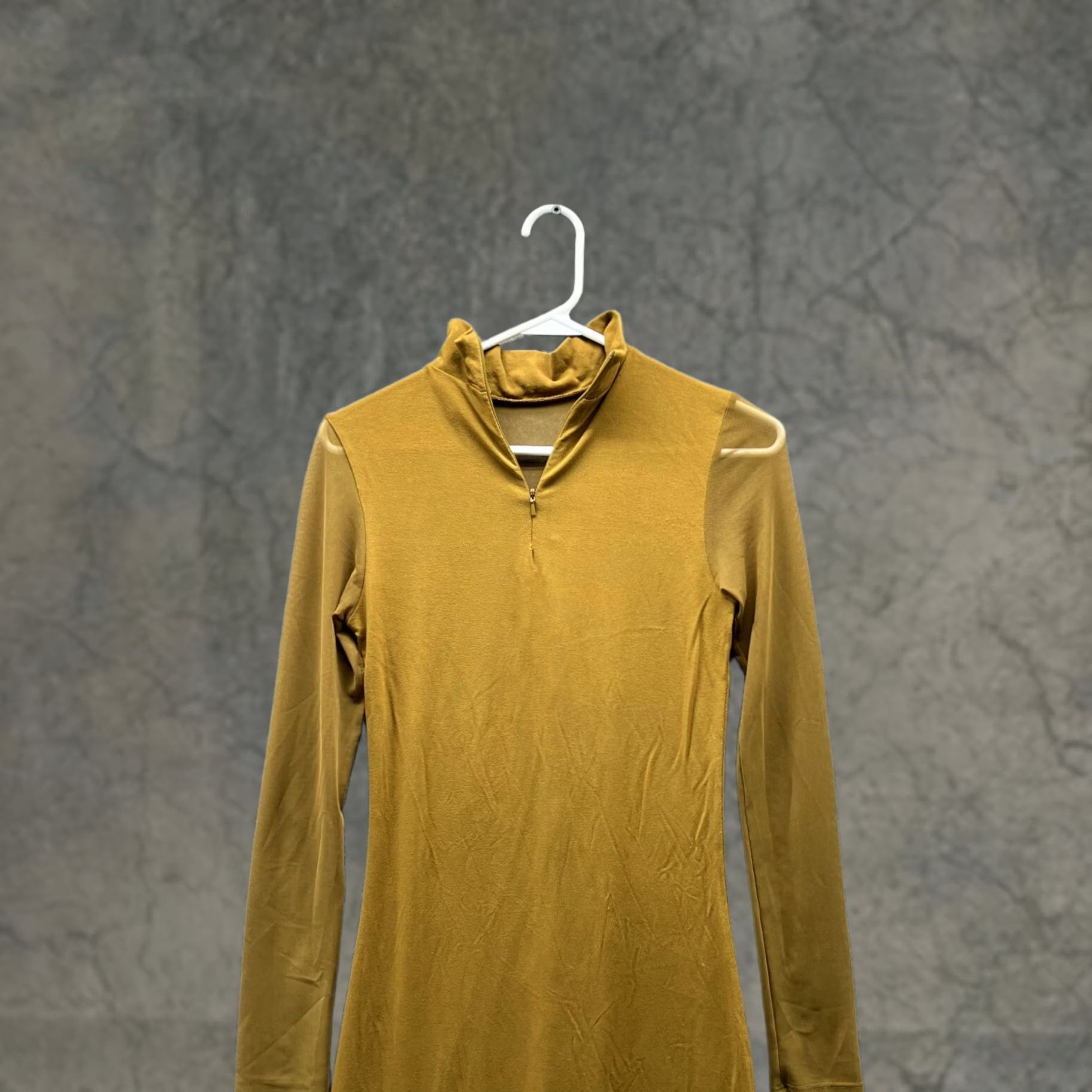 Puma VINTAGE Puma Dress Women Small Ladies Green 1/4 Zip Pullover Casual A Line Stretch Long Sleeve Mock Neck Knee Length Logo PUMA Regular Womens Dress Size S / US 4 / IT 40 - 1 Thumbnail