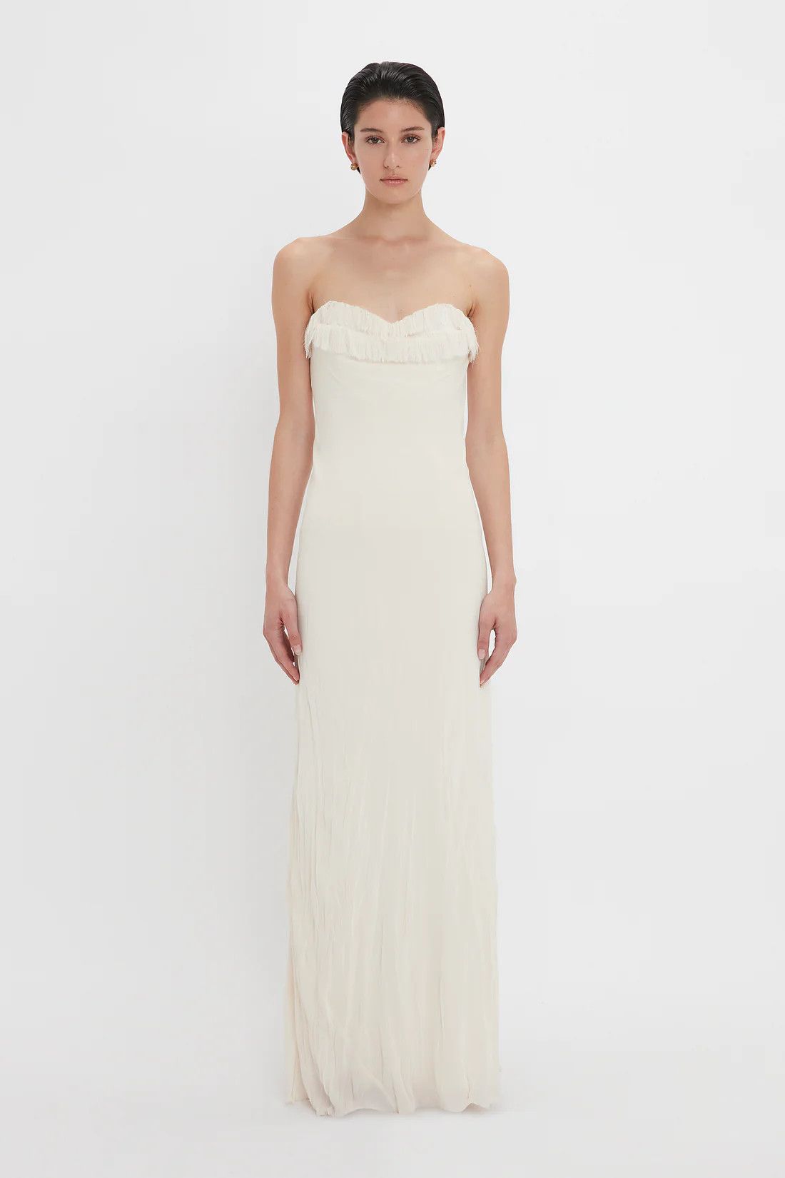 Victoria Beckham o1mle0525 Corset Detail Gown In Ivory Size M / US 6-8 / IT 42-44 - 5 Thumbnail
