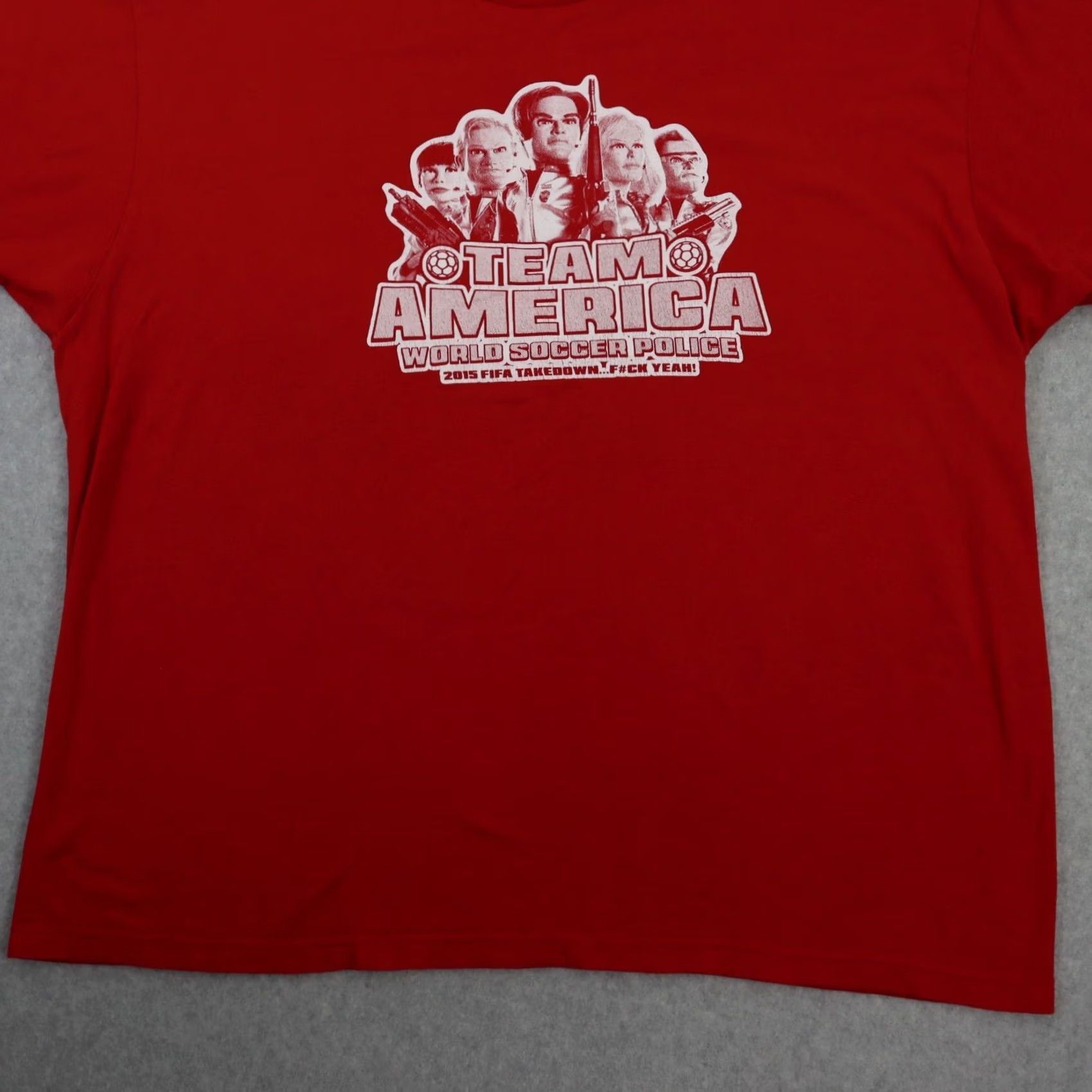 Vintage Nike Team America World Soccer Police MENS T-Shirt 2XL Red 2015 Promo RARE Size US XXL / EU 58 / 5 - 7 Thumbnail