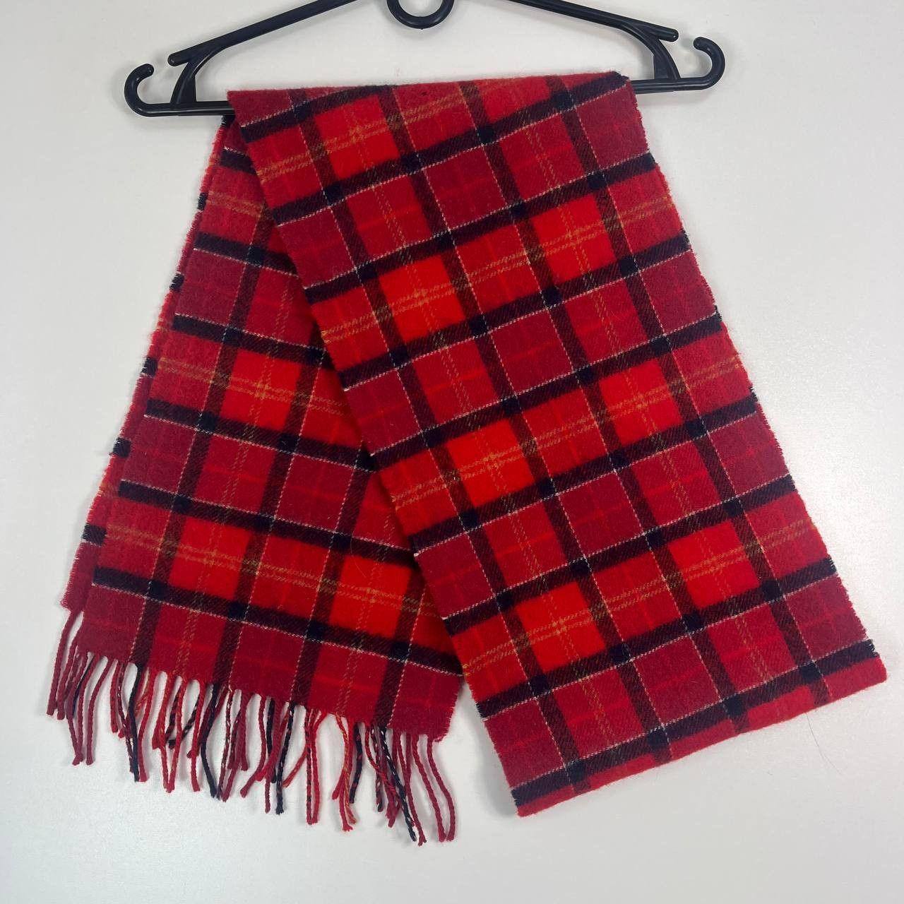 Barbour Barbour Lambswool Scarf Red Tartan Plaid Size ONE SIZE - 2 Thumbnail