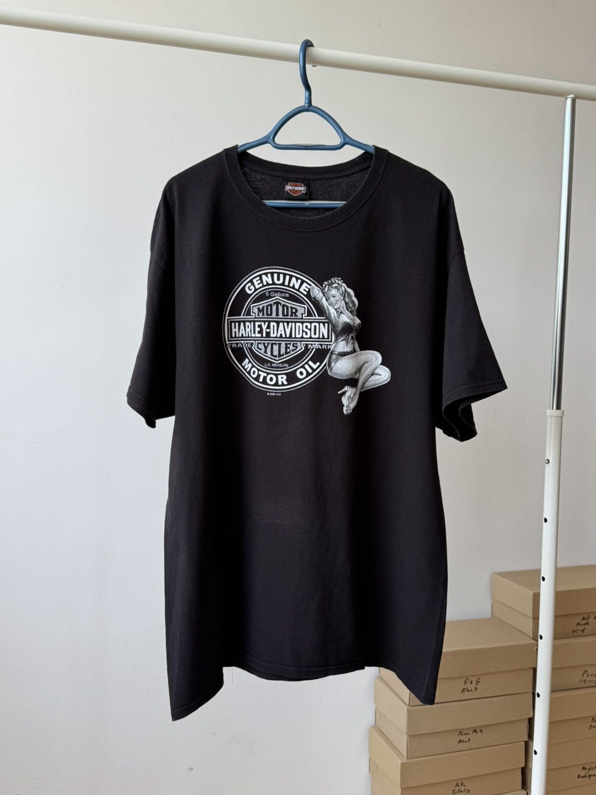 Harley Davidson Harley Davidson T-shirt Two-Sided Sexy Pinup Girl