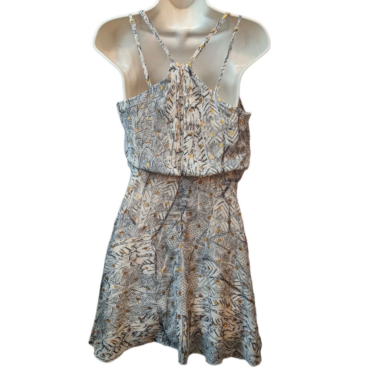 Other En Créme Romantic Mini Blush Gold Glitter Satin Dress Small Size S / US 4 / IT 40 - 5 Thumbnail