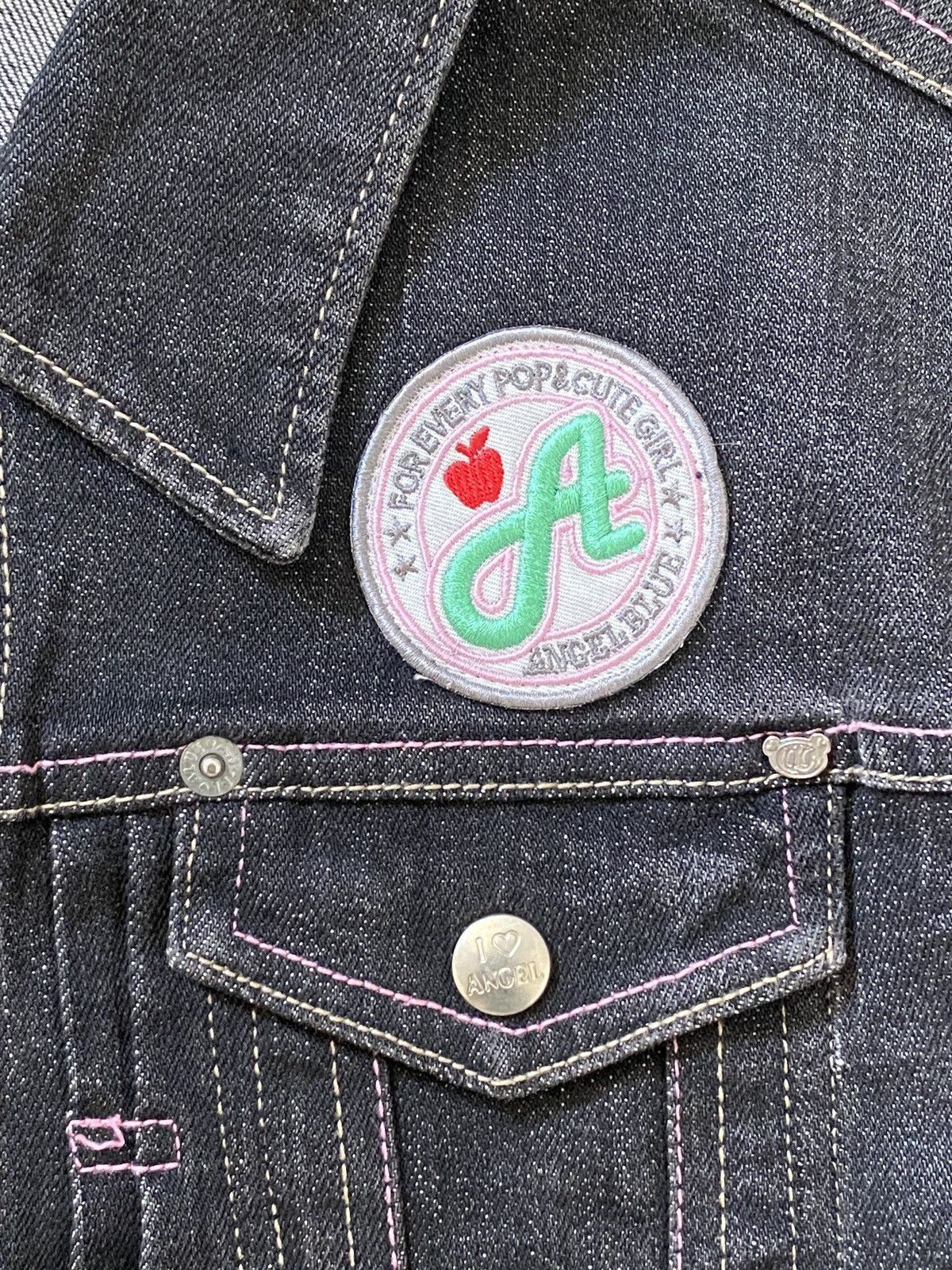 Angel Blue 2000s Angel Blue - Iconic Cute Girls Mascots Denim Jacket Size L / US 10 / IT 46 - 7 Thumbnail