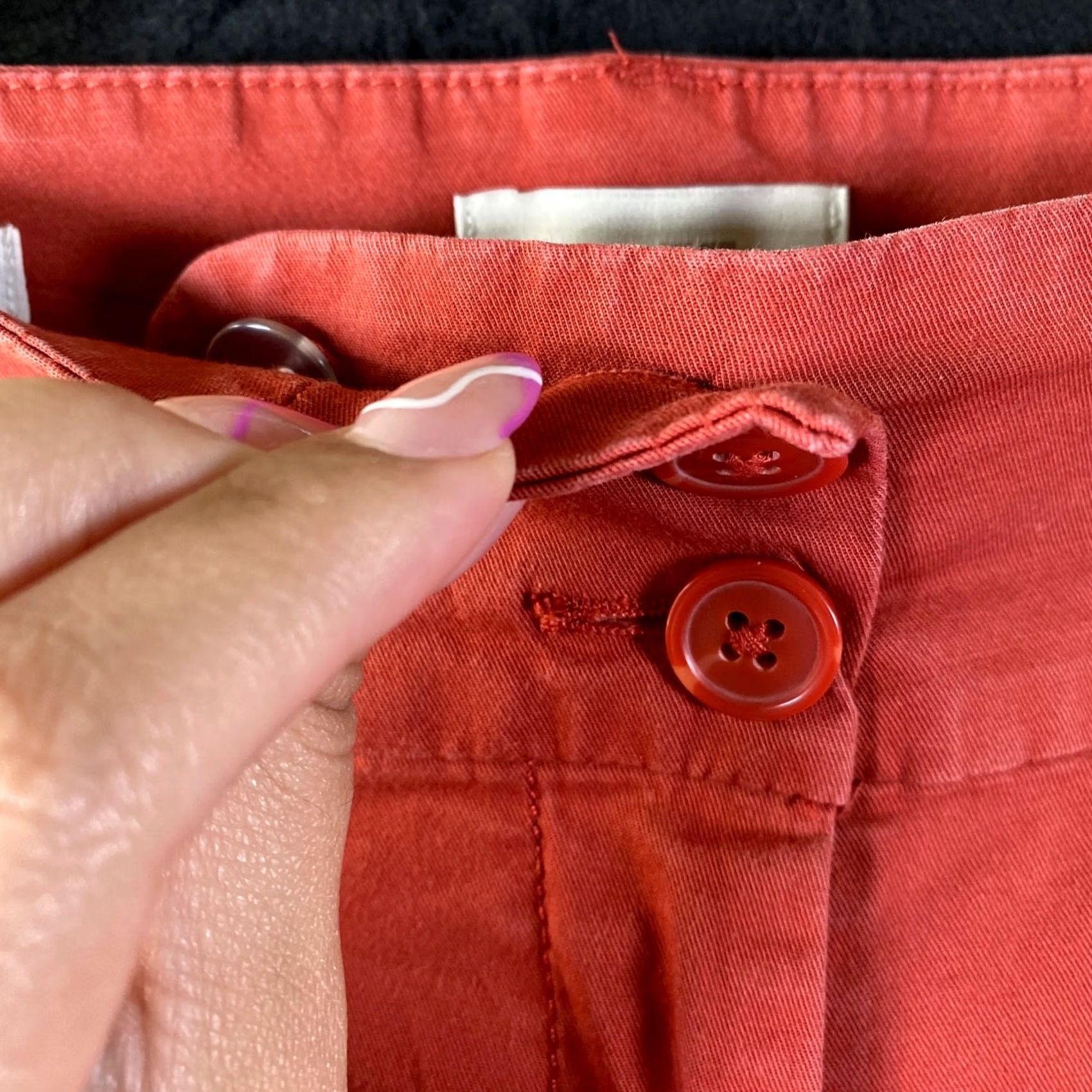 Loft LOFT Orange High Rise Curvy Capris Cropped Cotton Blend Stretch 12 Women's Pants Vintage? Size 34" / US 12 / IT 48 - 7 Thumbnail