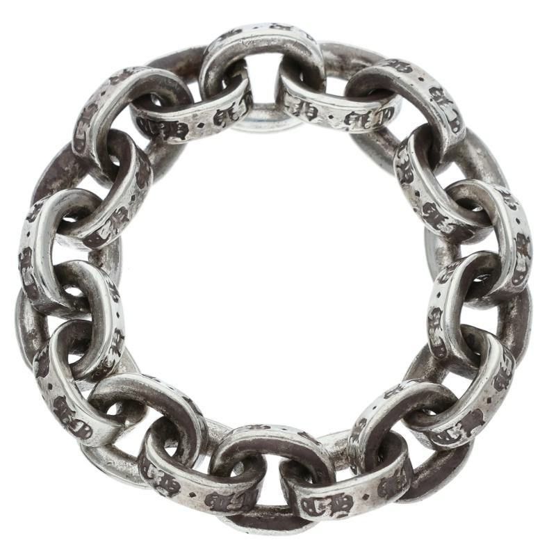 Chrome Hearts Paper Chain Silver Ring, Men's
