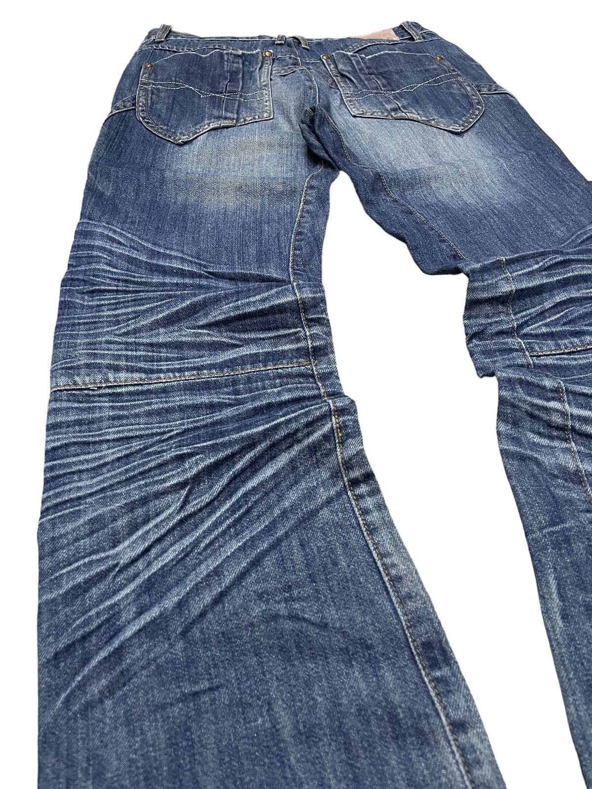 GOSTAR DE FUGA Vintage Soda Slanted Flat Seam 3D Claw Mark Loose Jeans Size US 31 - 18 Thumbnail