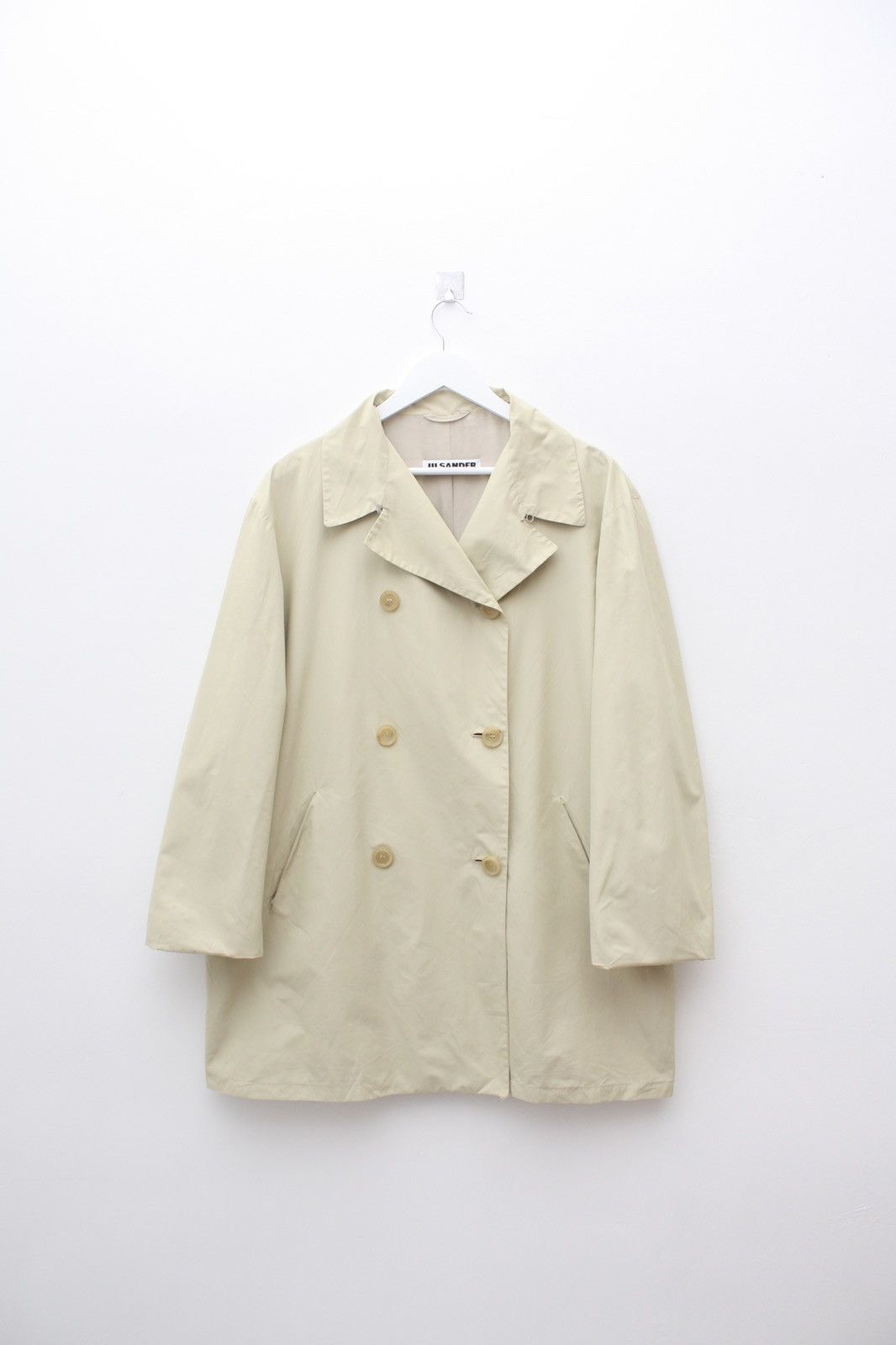 image of Jil Sander Nylon Beige Coat Trench Jacket Size 42, Women's