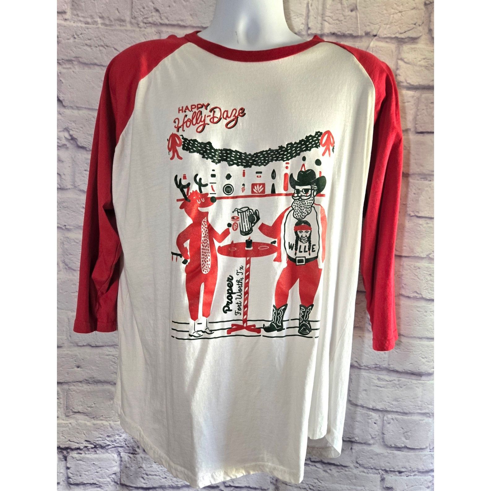 Other Cotton Heritage Red Happy Holly-Daze Christmas Shirt XL Size US XL / EU 56 / 4 - 1 Thumbnail