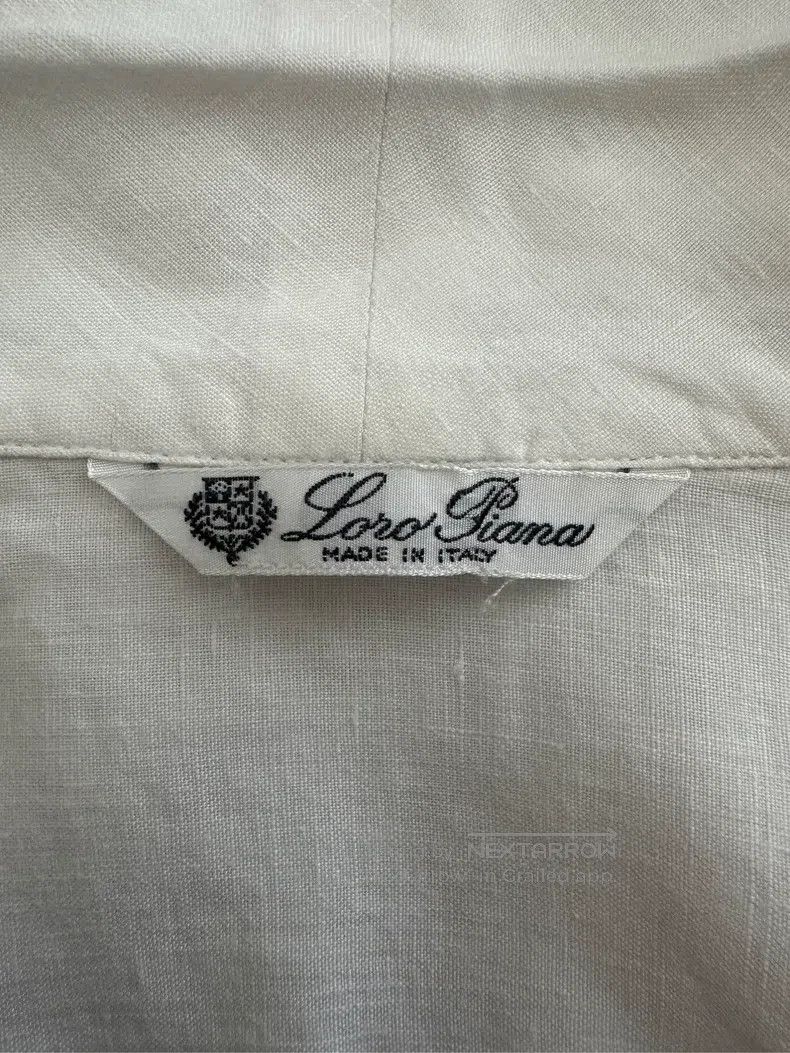 Loro Piana Loro Piana Linen Solid Mother-of-Pearl Button Shirt, White Size S / US 4 / IT 40 - 8 Thumbnail