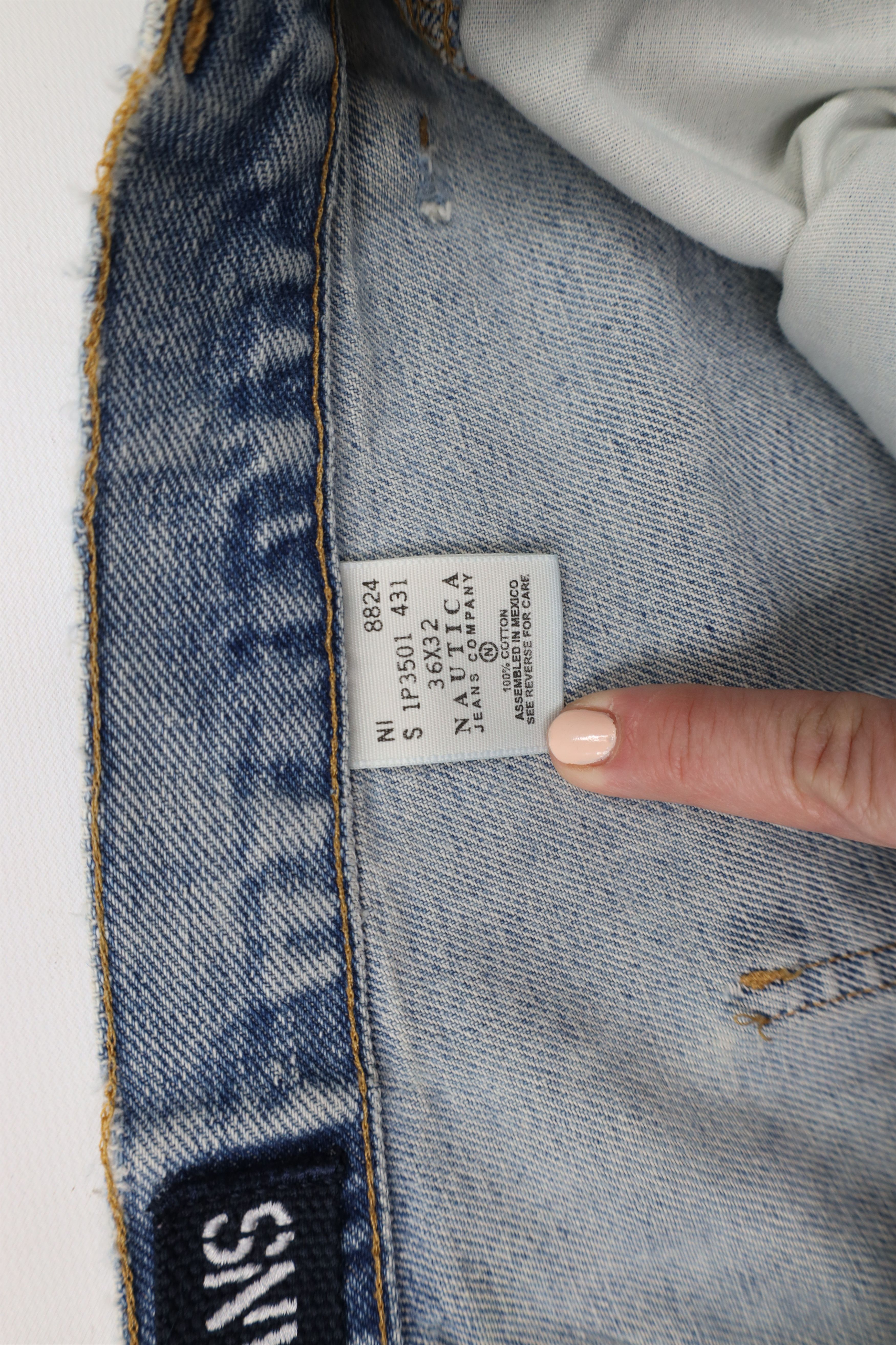 Nautica × Vintage Vintage 90s Nautica Baggy Wide Leg Dungaree Denim Jeans Size US 36 / EU 52 - 10 Thumbnail