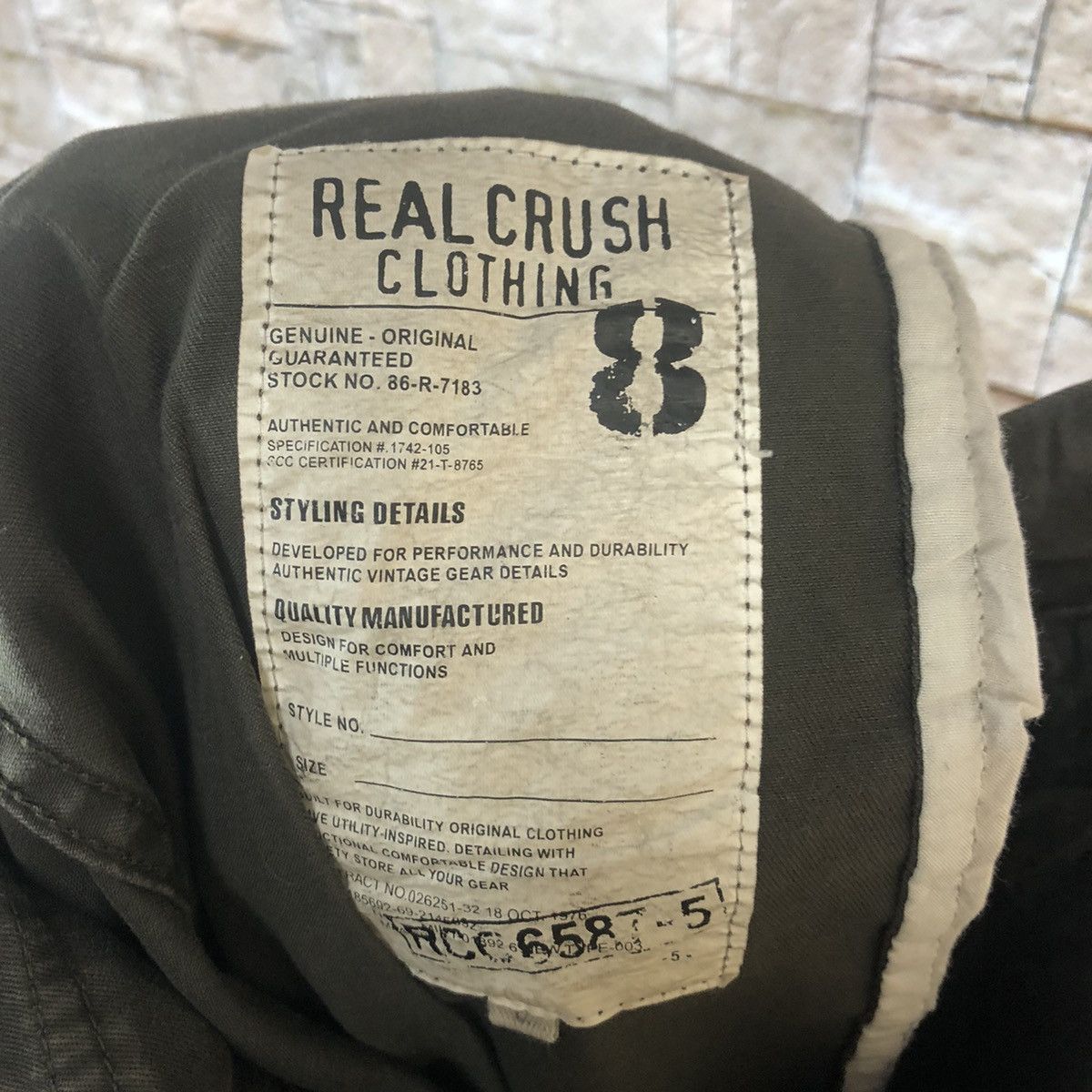 Japanese Brand Real Crush Dark Brown Cargo Multipocket Pants #A79 Size US 31 - 25 Thumbnail