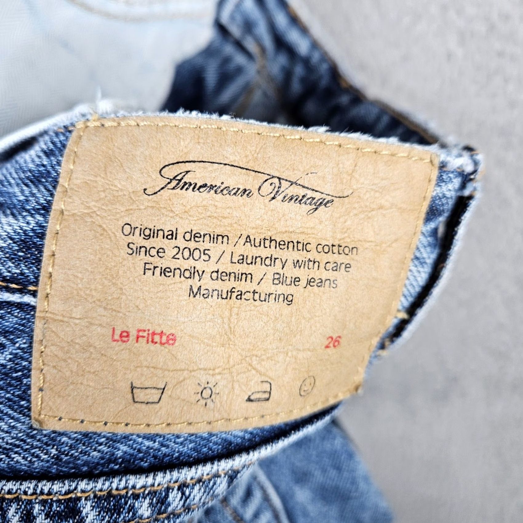 Vintage American Vintage Le Fitte Women's Blue Mid-Rise Casual Jeans Sz 26 Size 26" / US 2 / IT 38 - 4 Thumbnail