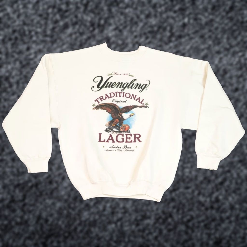 Vintage VINTAGE Yuengling Beer Brewery Eagle Crewneck Sweatshirt White Size Large Size US L / EU 52-54 / 3 - 1 Thumbnail