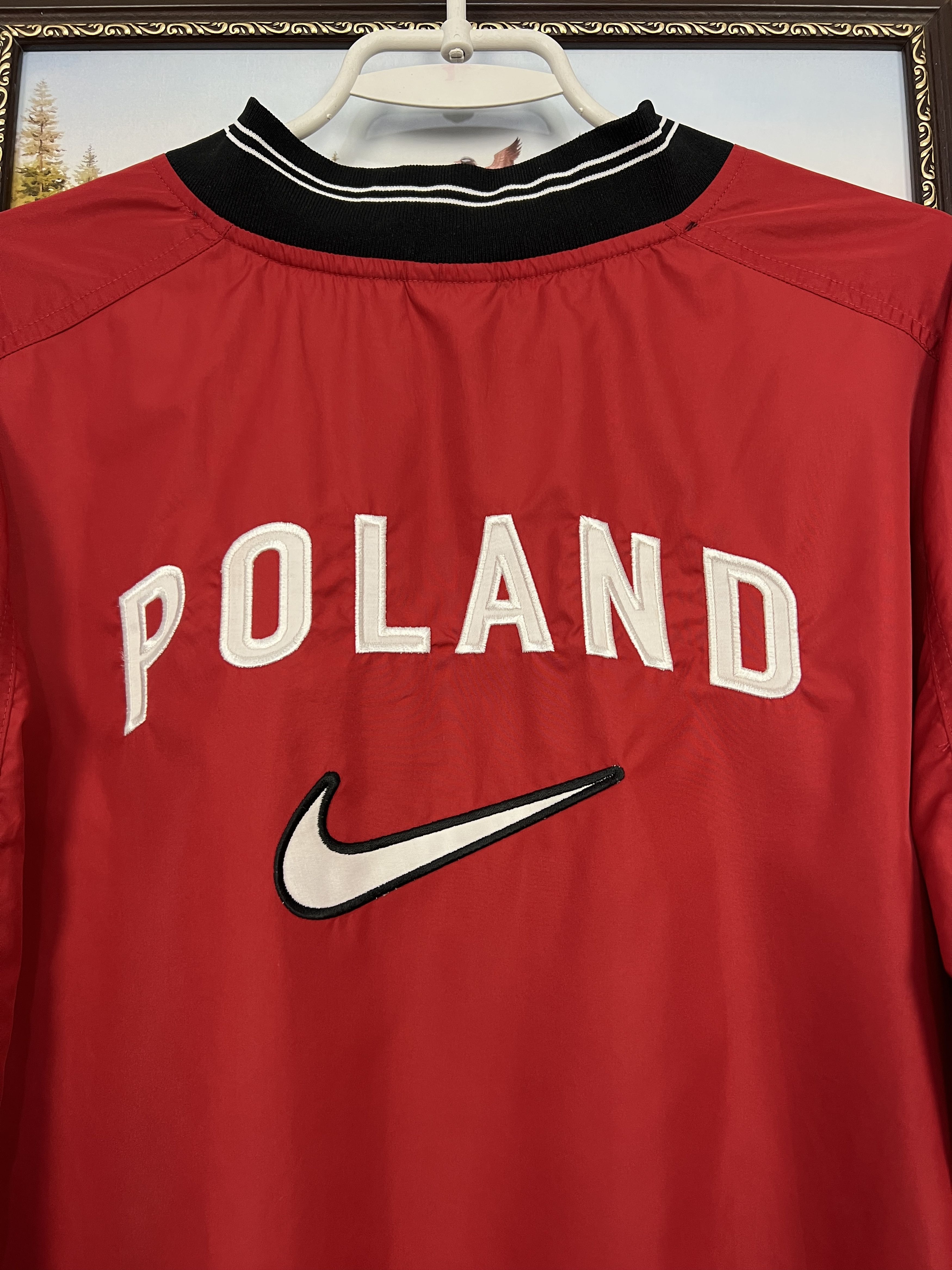 Nike Vintage 90's Nike Poland Football Jacket Soccer Red Size US L / EU 52-54 / 3 - 2 Thumbnail