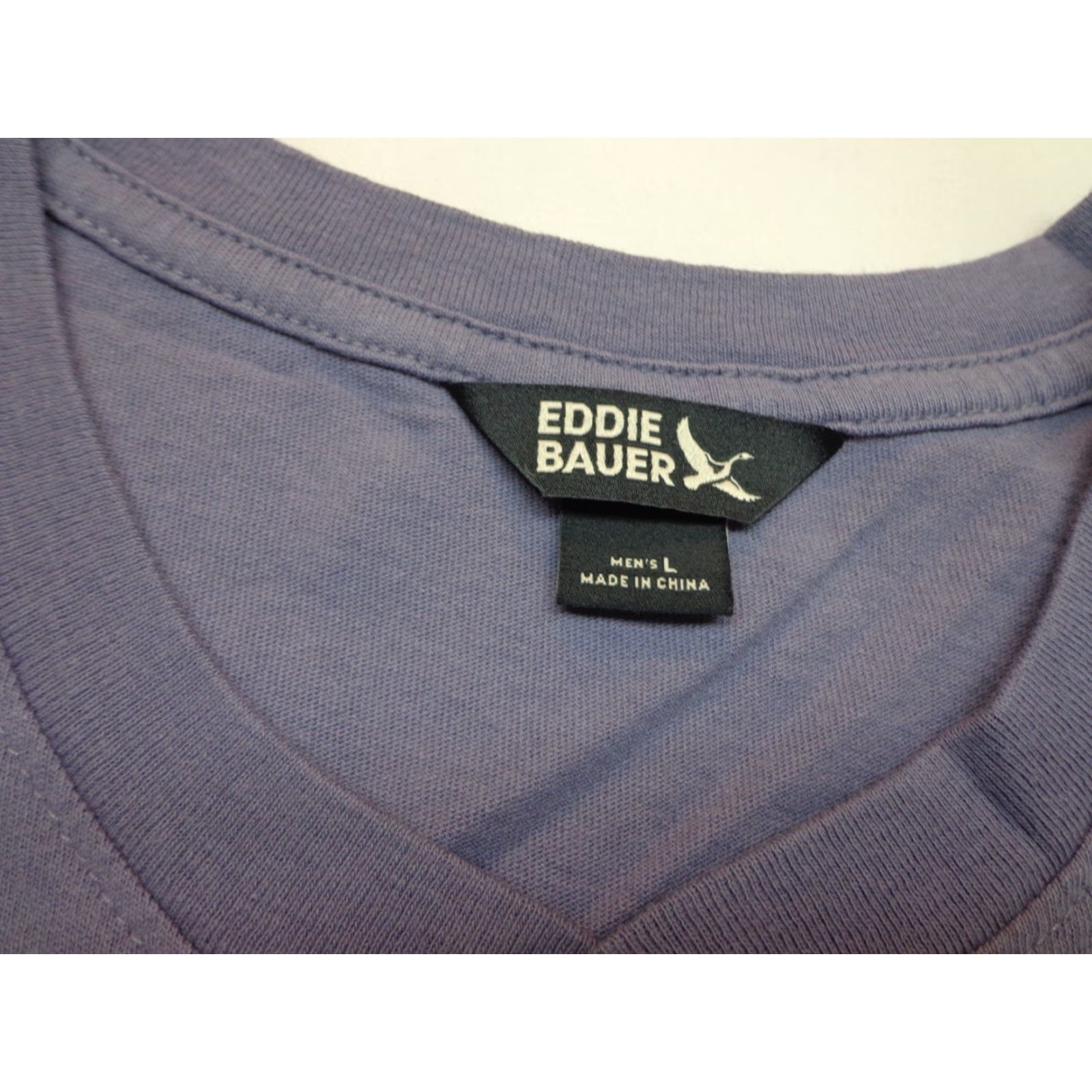 Eddie Bauer Eddie Bauer Men's Short Sleeve Henley T Shirt Purple Size L Regular Crew Neck Soft Comfortable Cotton Shirt Size US 33 - 5 Thumbnail