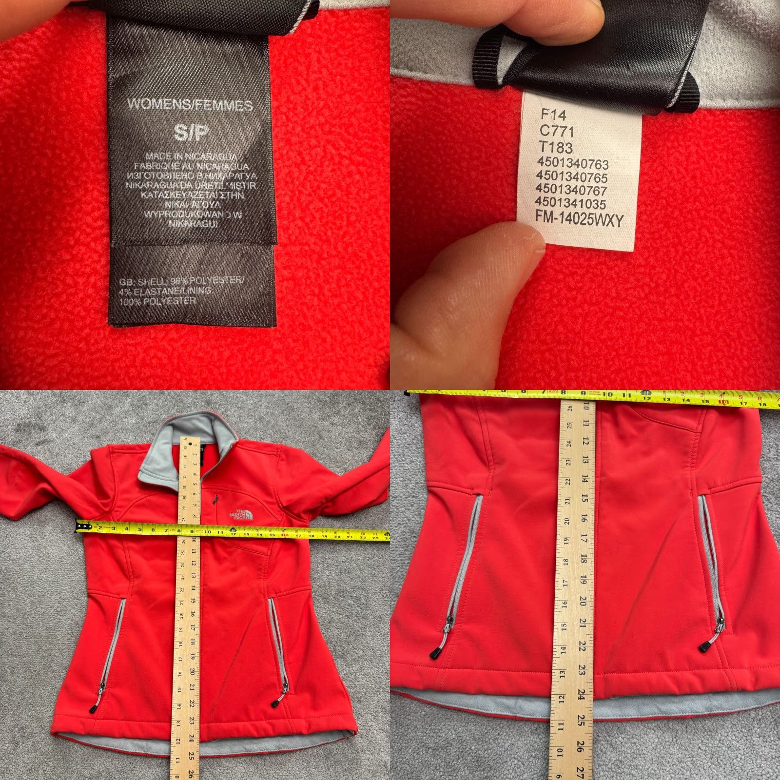 The North Face The North Face Apex Bionic Softshell Jacket Womens Small Coral Pink Fleece Lined Size S / US 4 / IT 40 - 8 Thumbnail