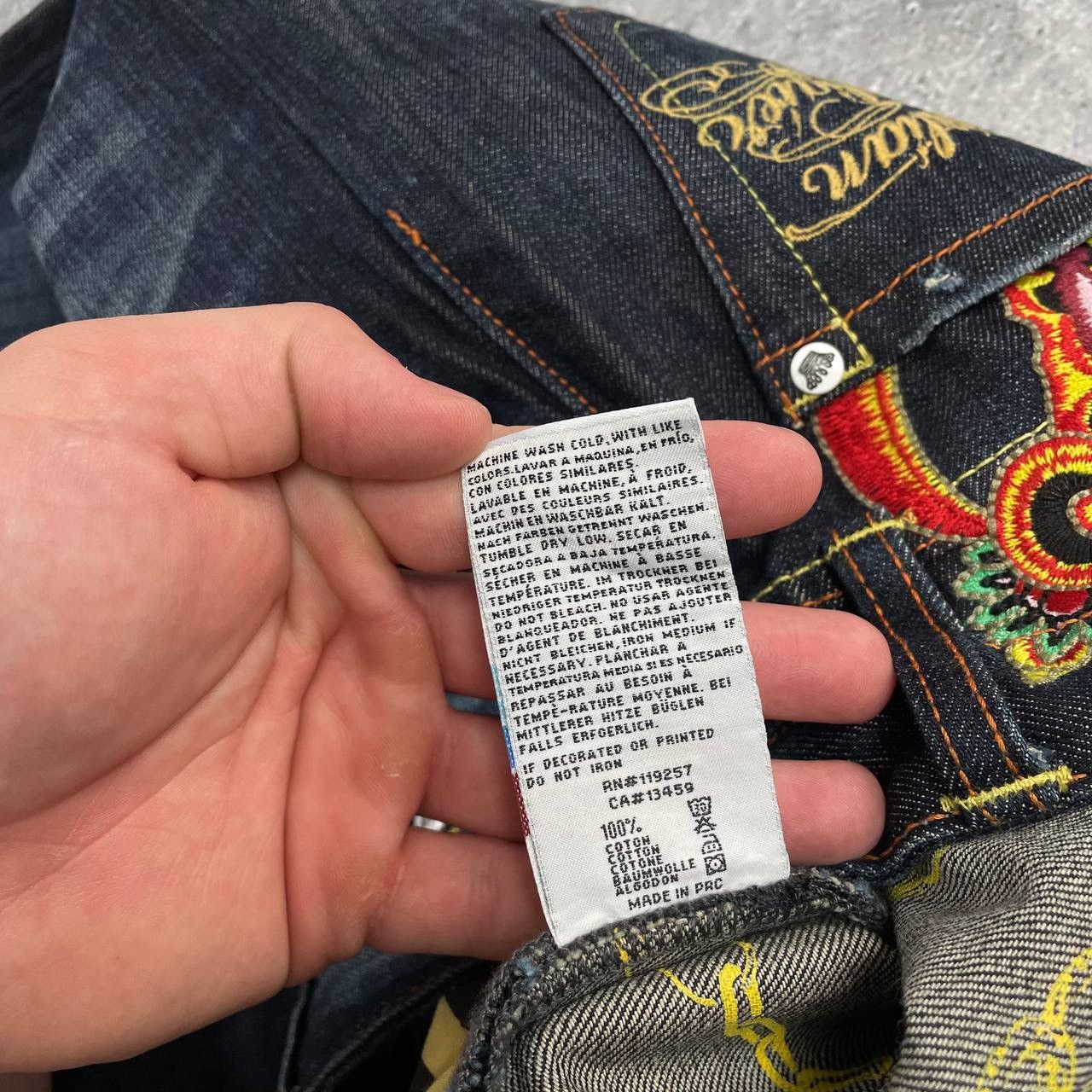 Christian Audigier × Ed Hardy Christian Audigier Kids Forever Dagger Jeans Blue Size 14/16 Size 27" / US 4 / IT 40 - 18 Thumbnail