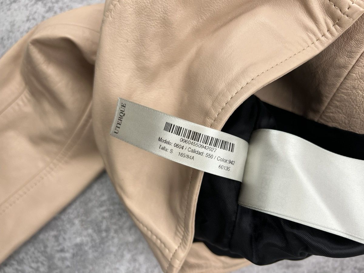Other Uterque Womens Beige Leather Jacket Size S / US 4 / IT 40 - 8 Thumbnail