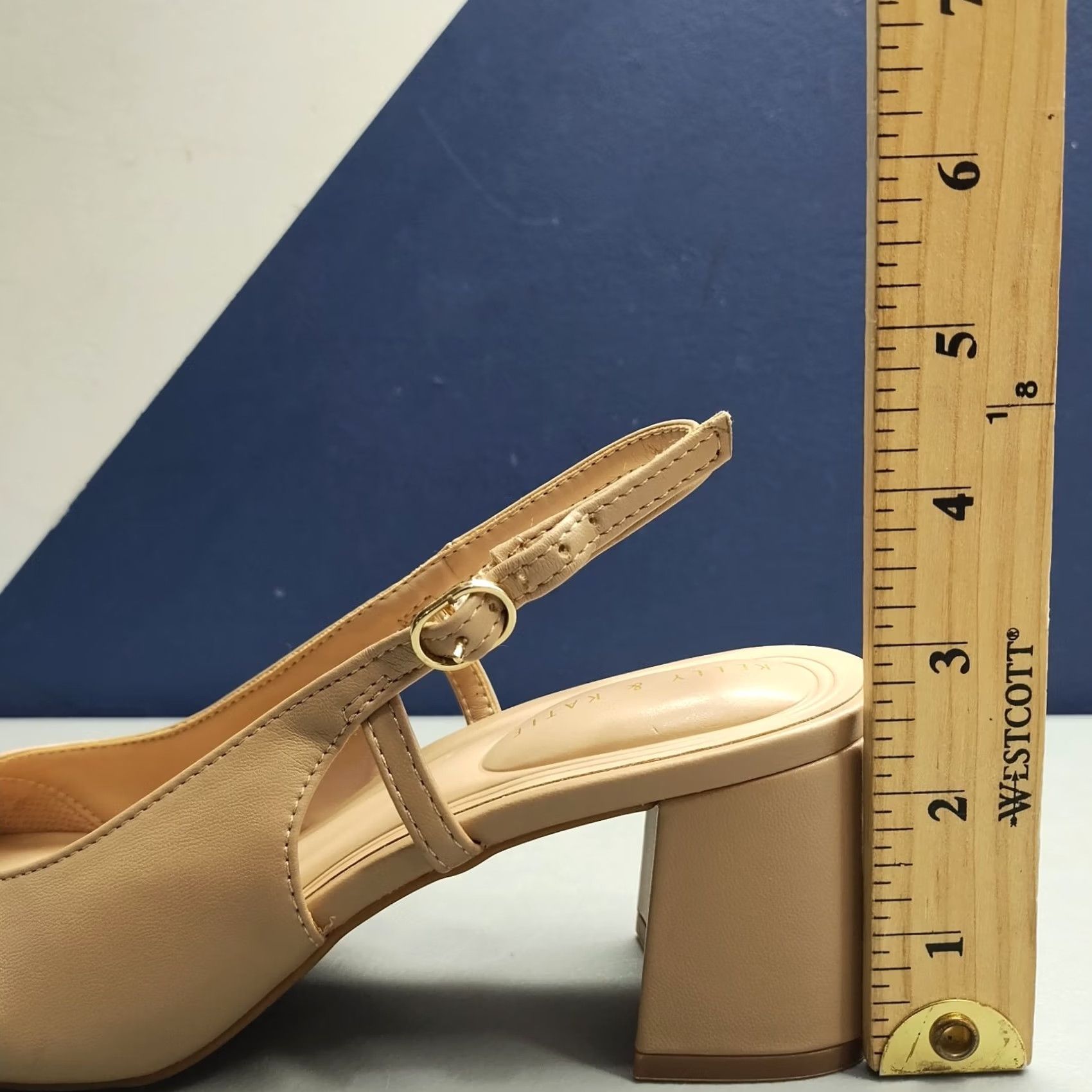 Vintage Kelly & Katie Eliana Slingback Pump Womens US 7M Brown & Black Ankle Buckle Strap SlIp On Heel Size US 7 / IT 37 - 8 Thumbnail