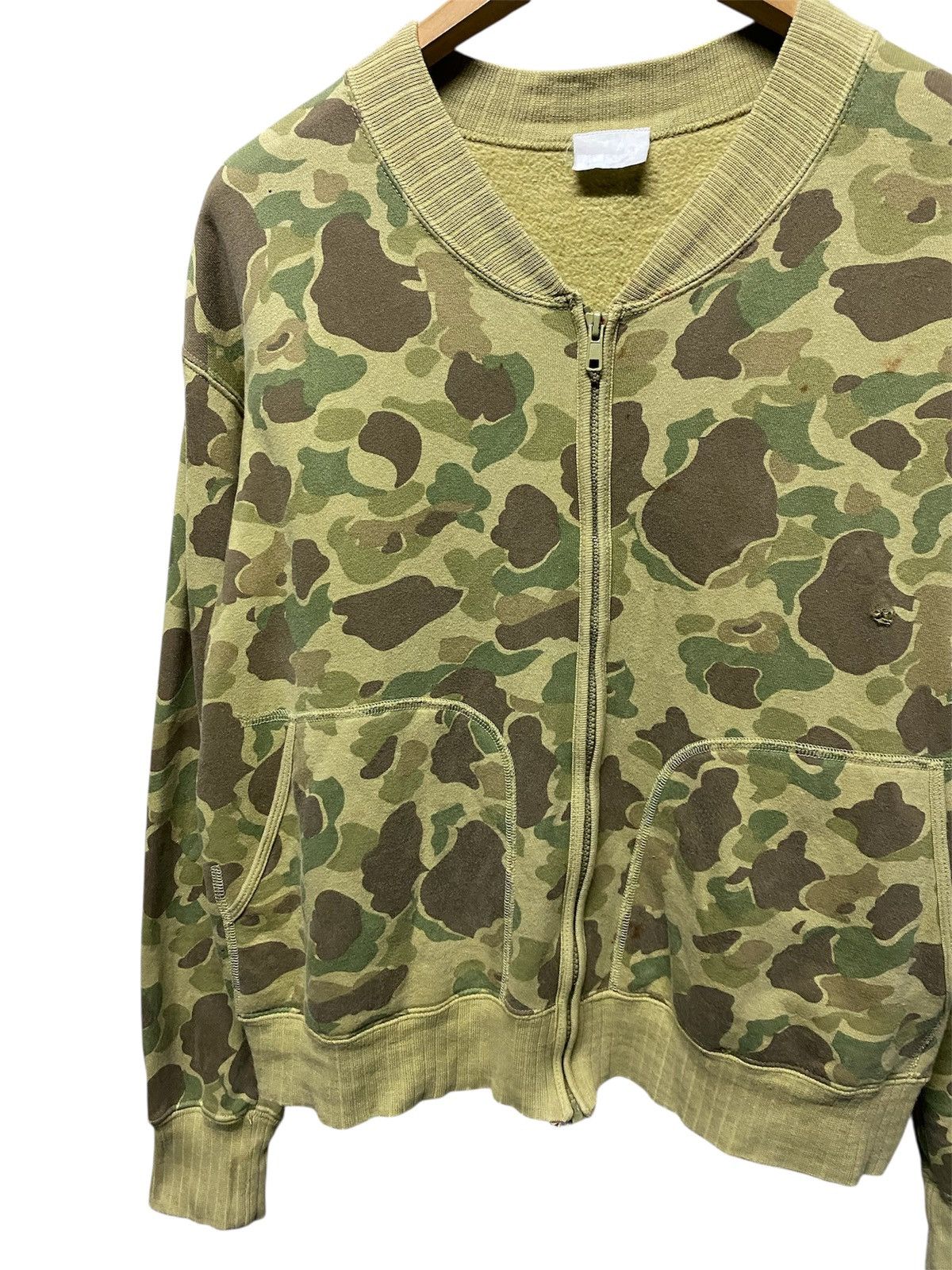 Japanese Brand CAB Clothing Duck Camo Vneck Sweater Size US M / EU 48-50 / 2 - 3 Thumbnail